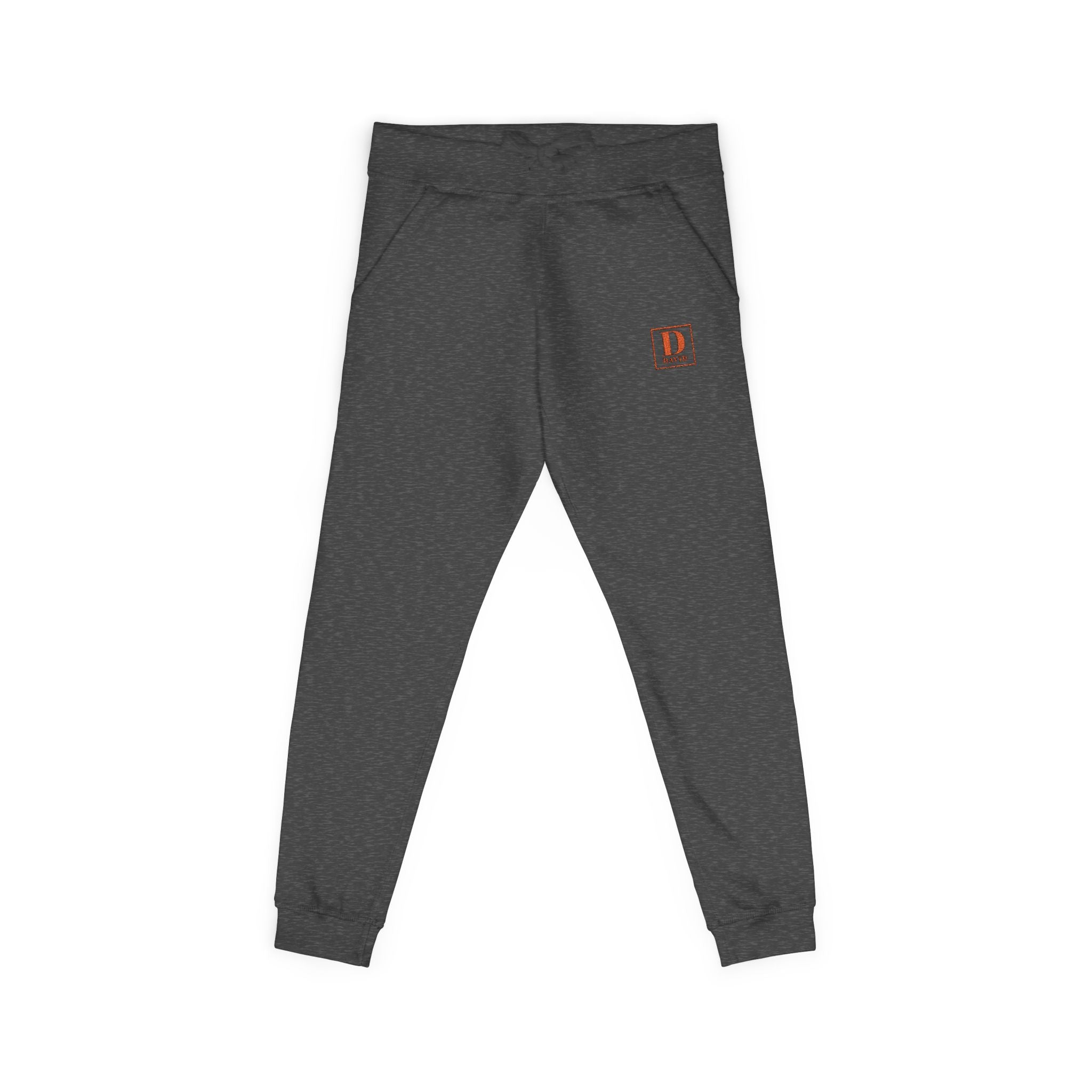 Embroidered Minimal Logo Fleece Sweatpants — Cozy Casual Lounge Joggers