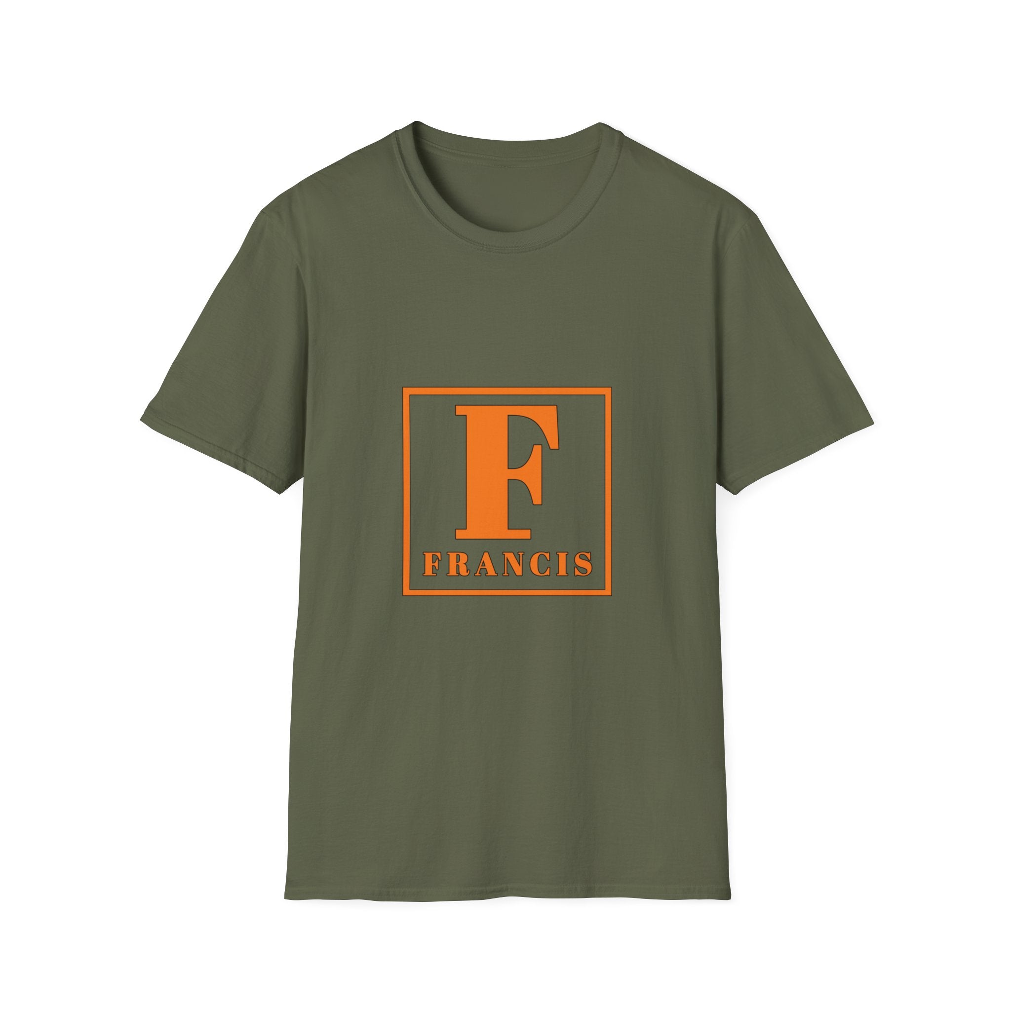 Monogram F Initial T-Shirt — Personalized 'Francis' Vintage Block Letter Tee