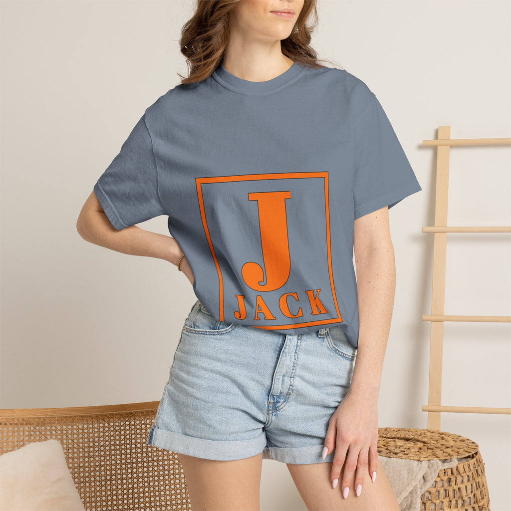 Jack Monogram T‑Shirt — Orange Initial Block Tee