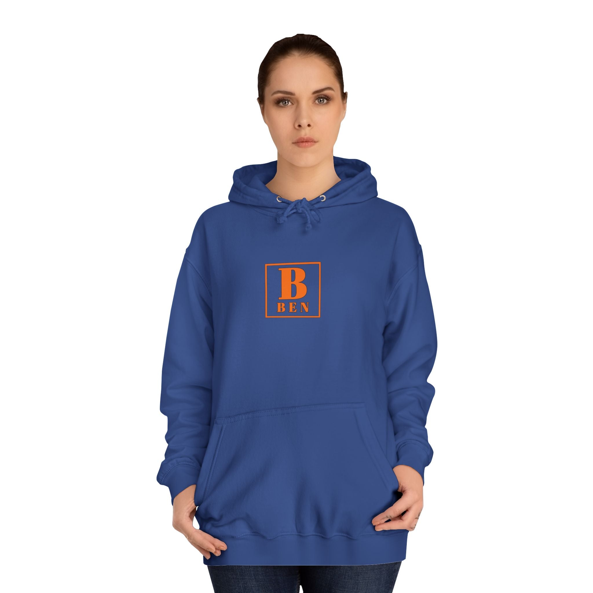 Initial Monogram Hoodie — Custom 'B BEN' College-Style Pullover