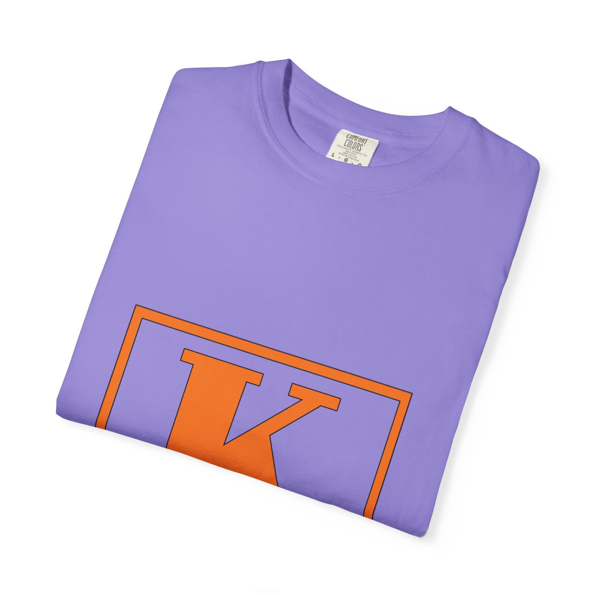 Kelvin Monogram T-Shirt — Bold Orange Initial Tee