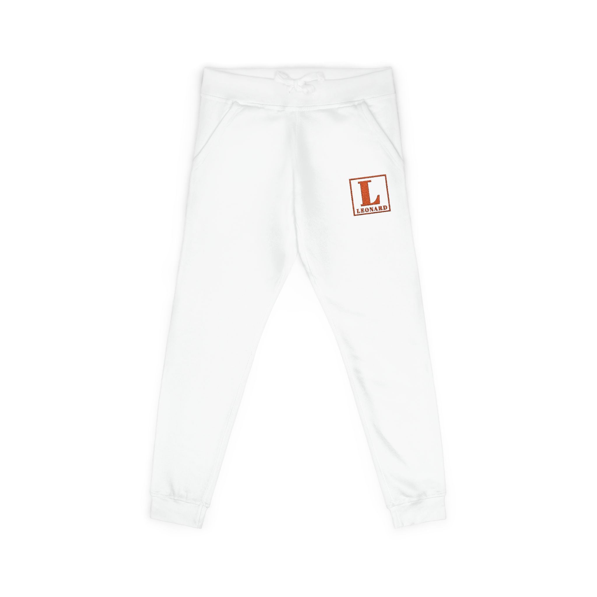 Embroidered 'L' Monogram Fleece Sweatpants — Cozy Personalized Lounge Joggers
