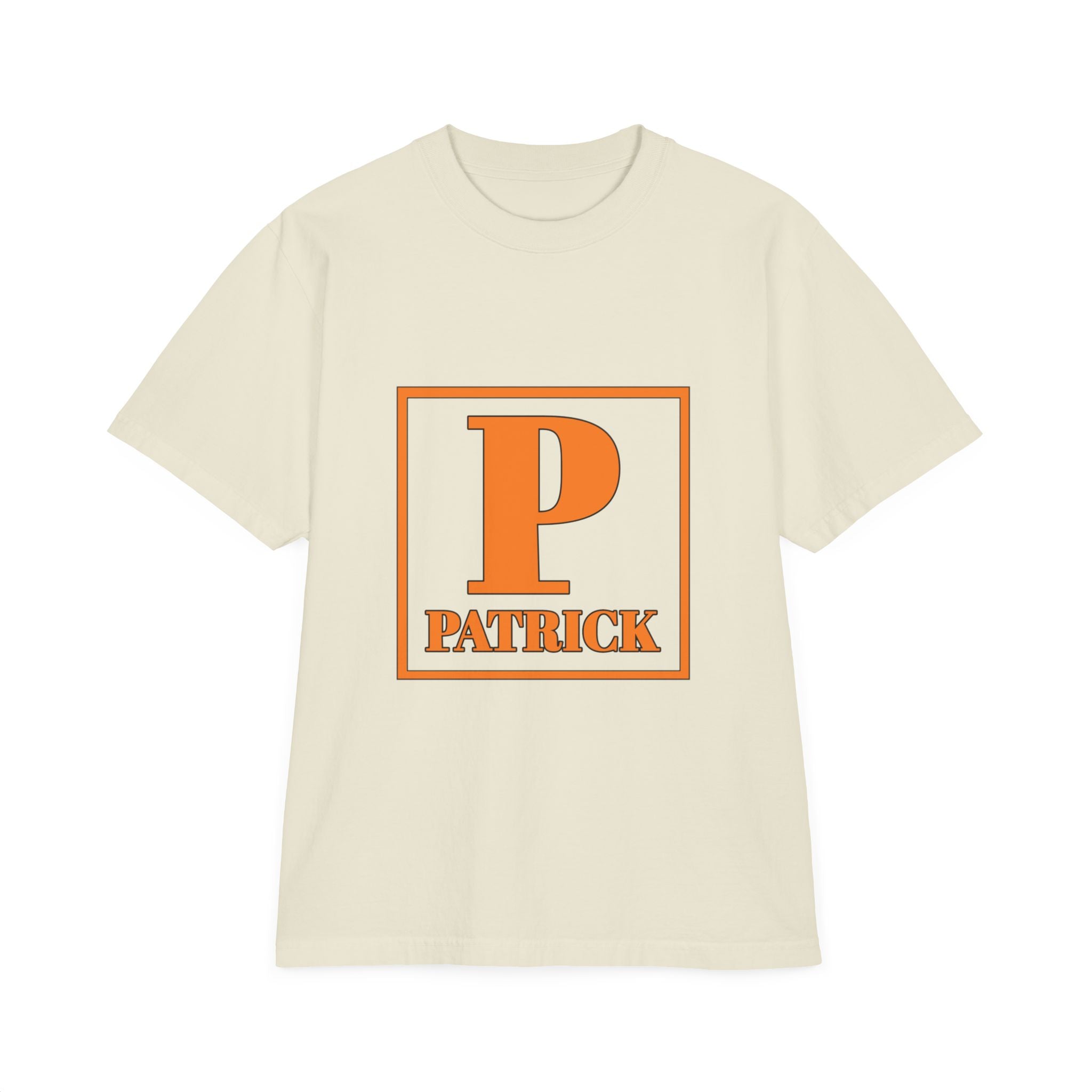 Patrick Initial T‑Shirt — Orange Monogram Tee