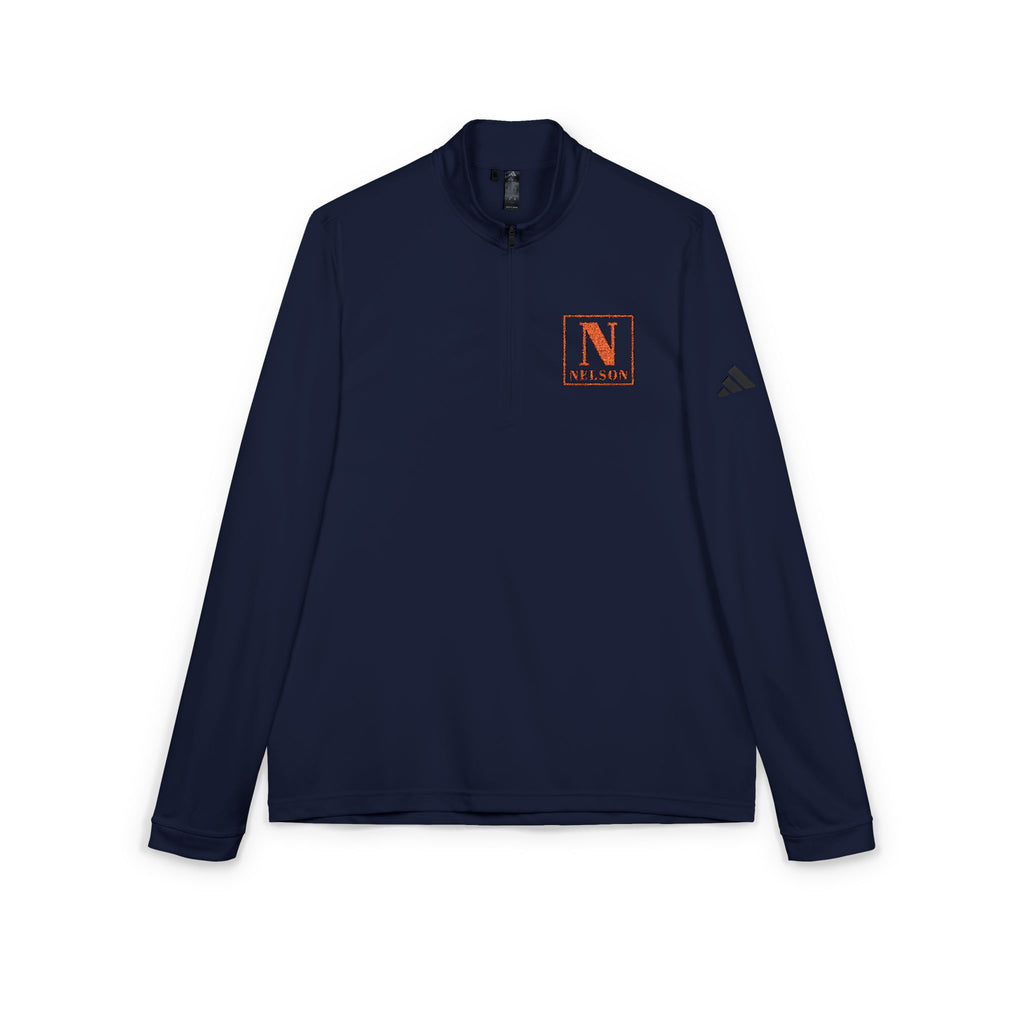 Embroidered 'N' Crest Quarter-Zip Pullover