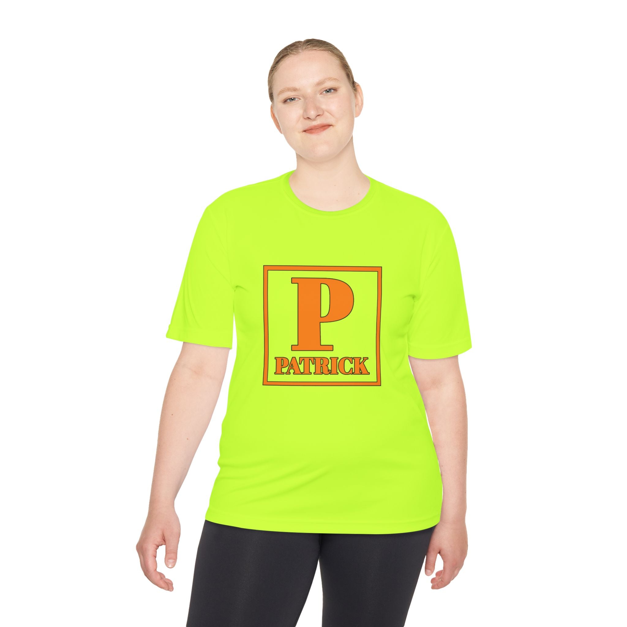 Patrick Monogram Tee — Orange Block Initial Shirt