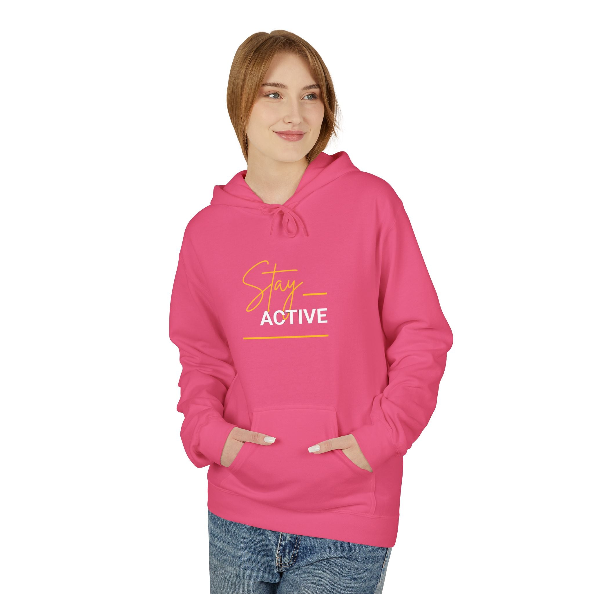 Stay Golden Hoodie — Minimal Script Graphic Casual Pullover