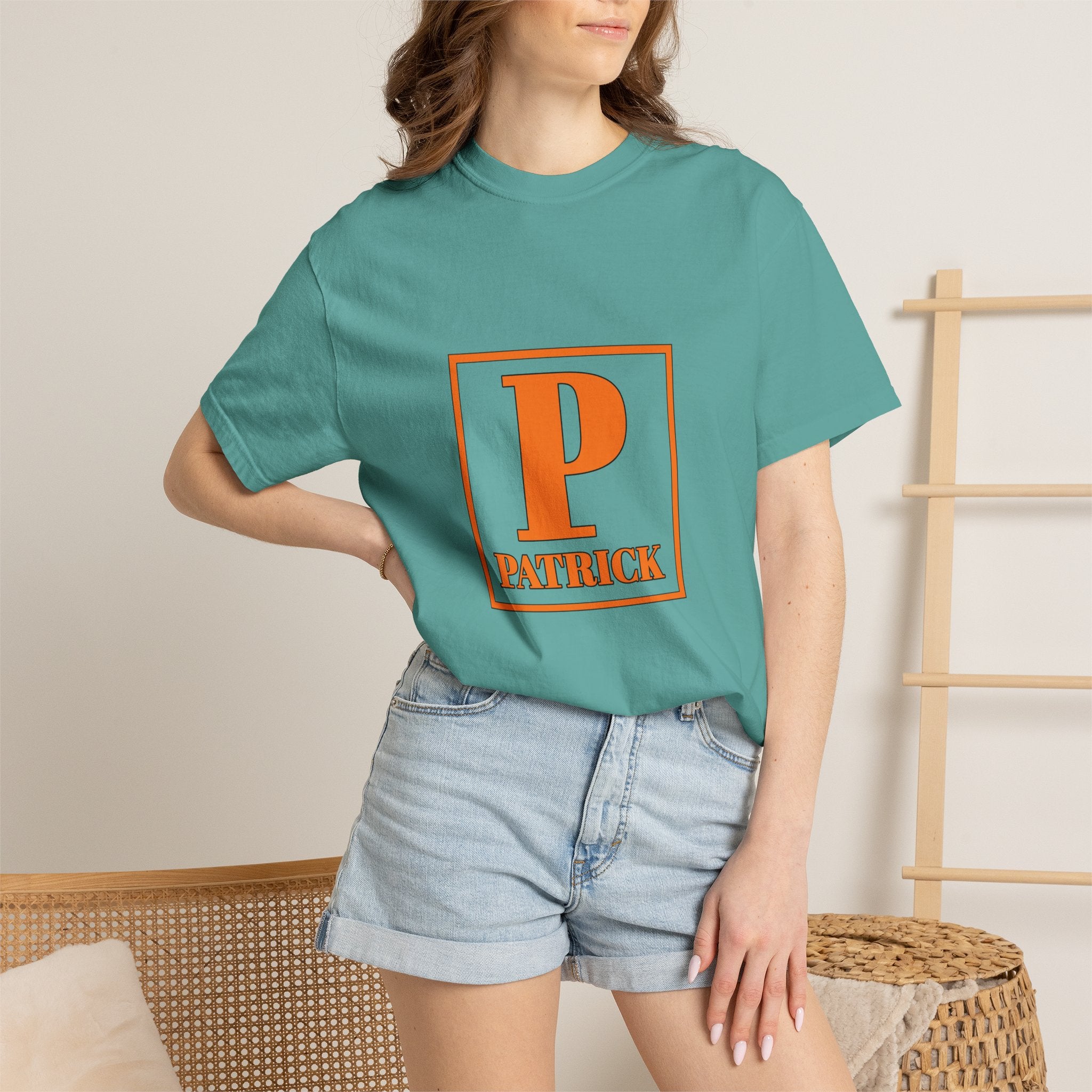 Patrick Monogram Tee - Vintage Block P Initial T-Shirt