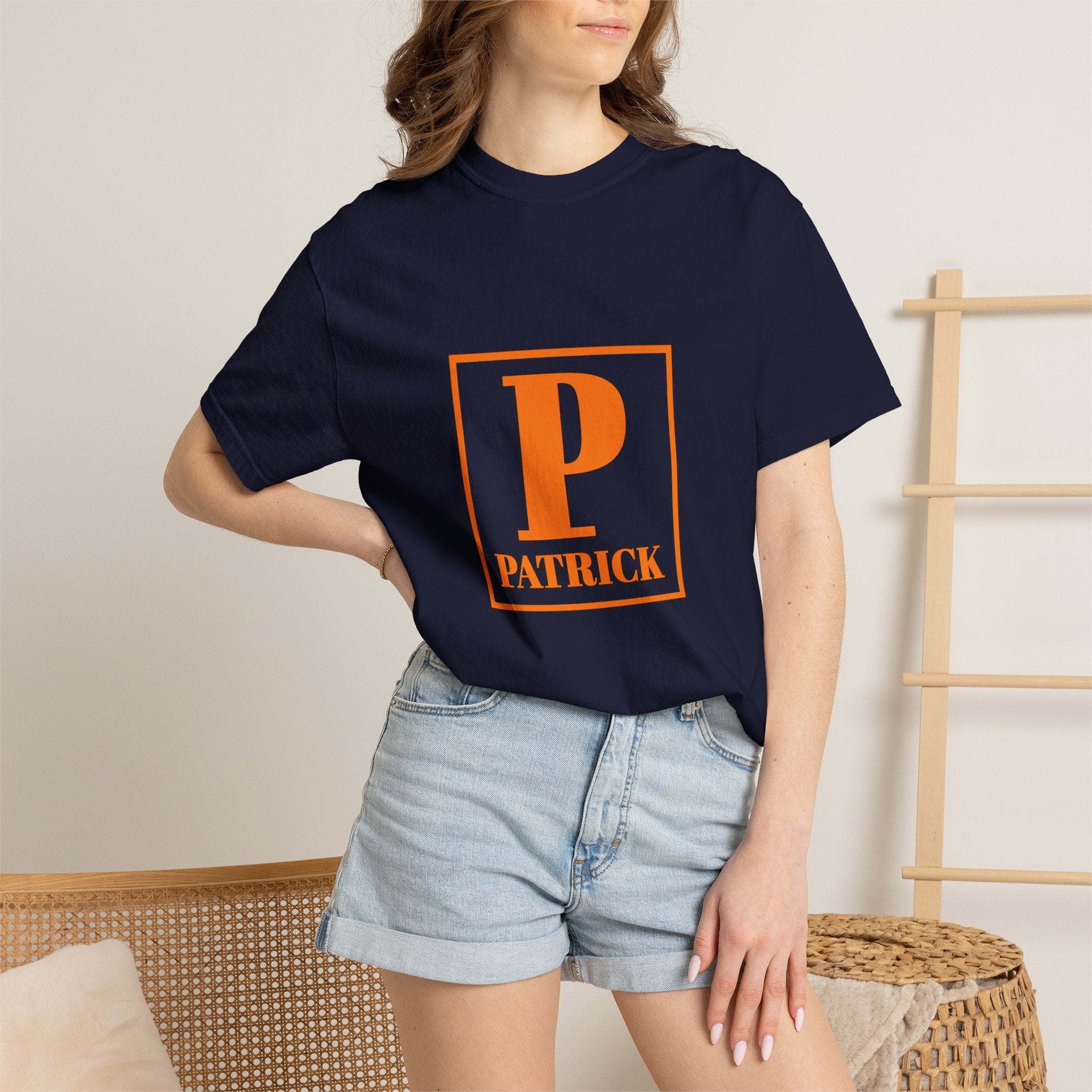 Patrick Monogram Tee - Vintage Block P Initial T-Shirt