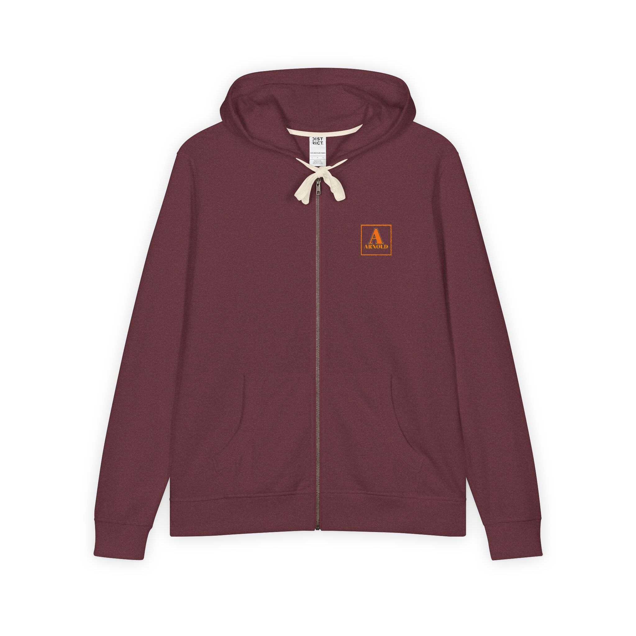 Men's Full-Zip Hoodie — Small Rustic Camper Patch Logo
