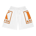 Basketball Shorts - Custom Orange 'K Kelvin' Logo All-Over Print