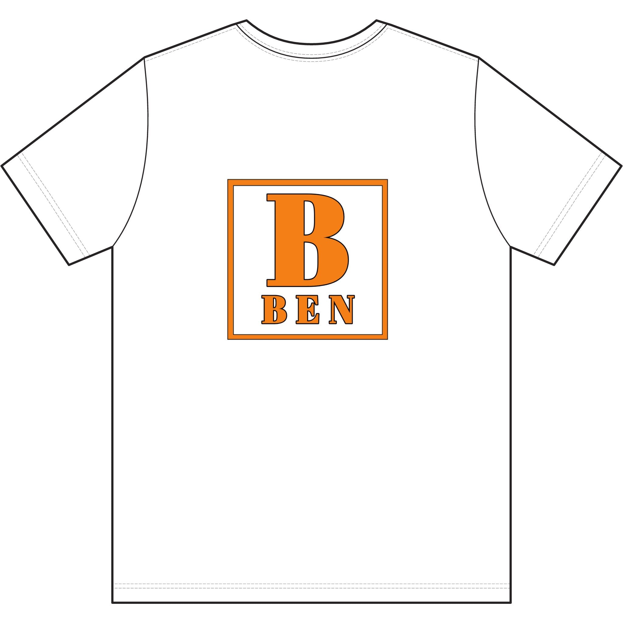 Ben Monogram T-Shirt — Personalized Initial Graphic Tee