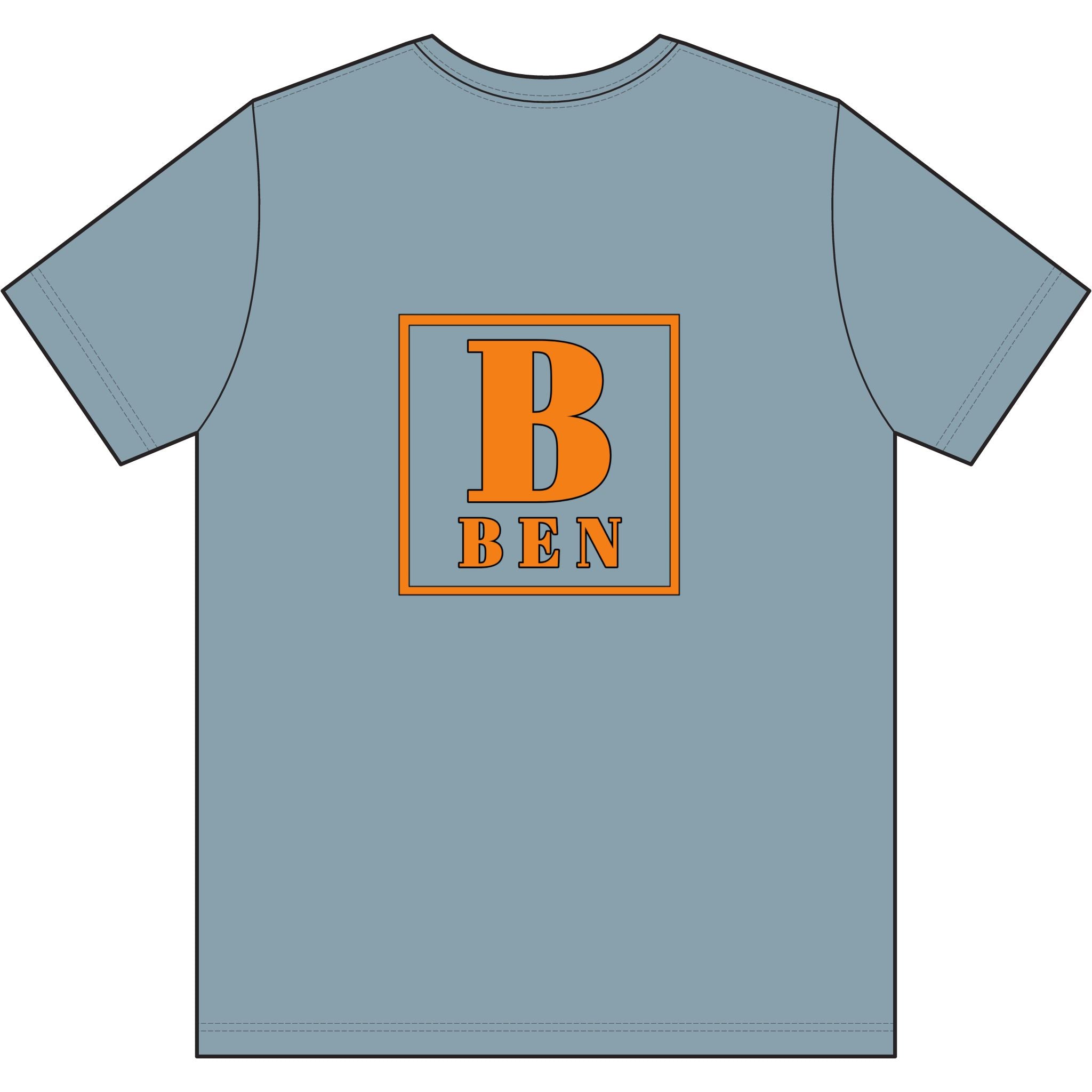 Ben Monogram T-Shirt — Personalized Initial Graphic Tee