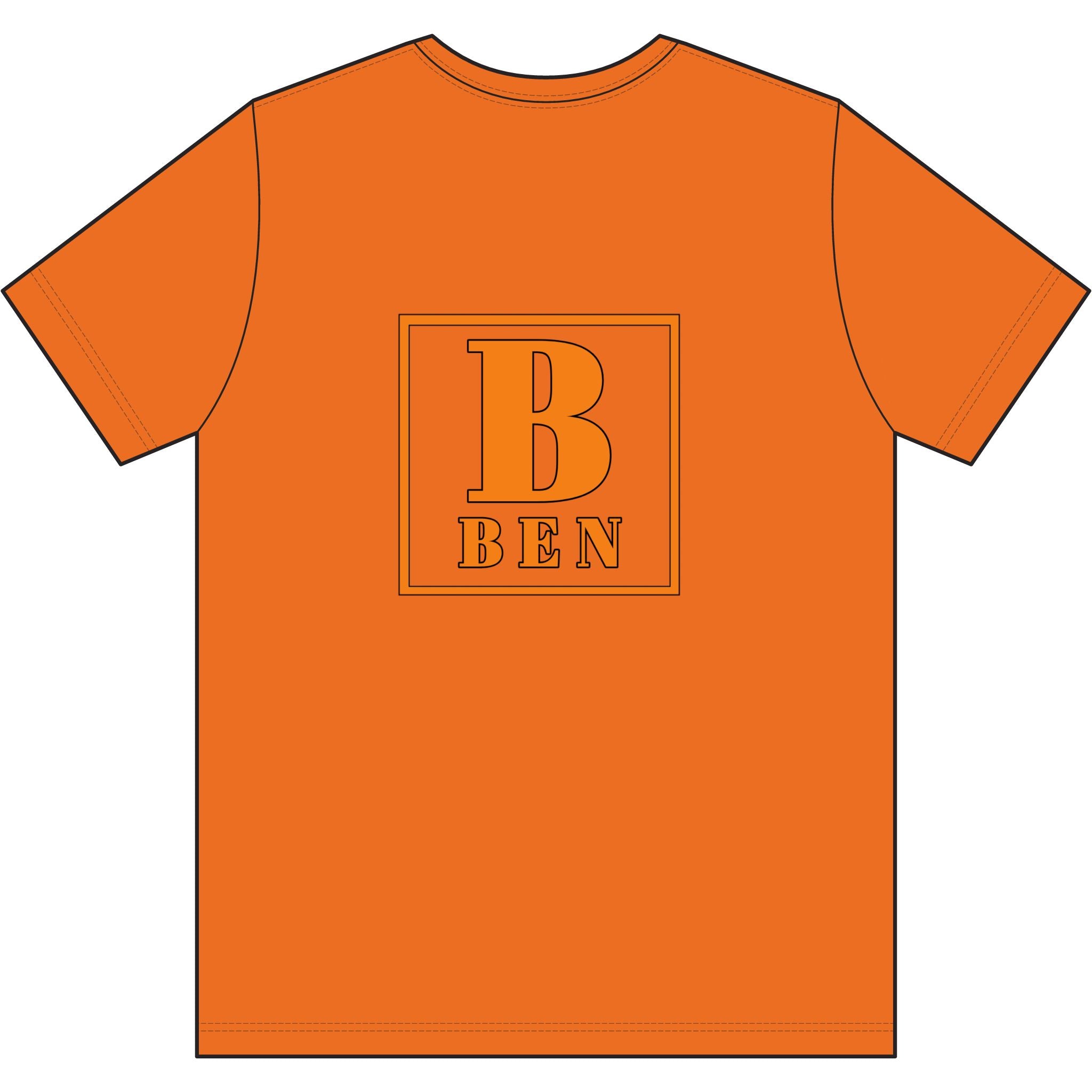 Ben Monogram T-Shirt — Personalized Initial Graphic Tee