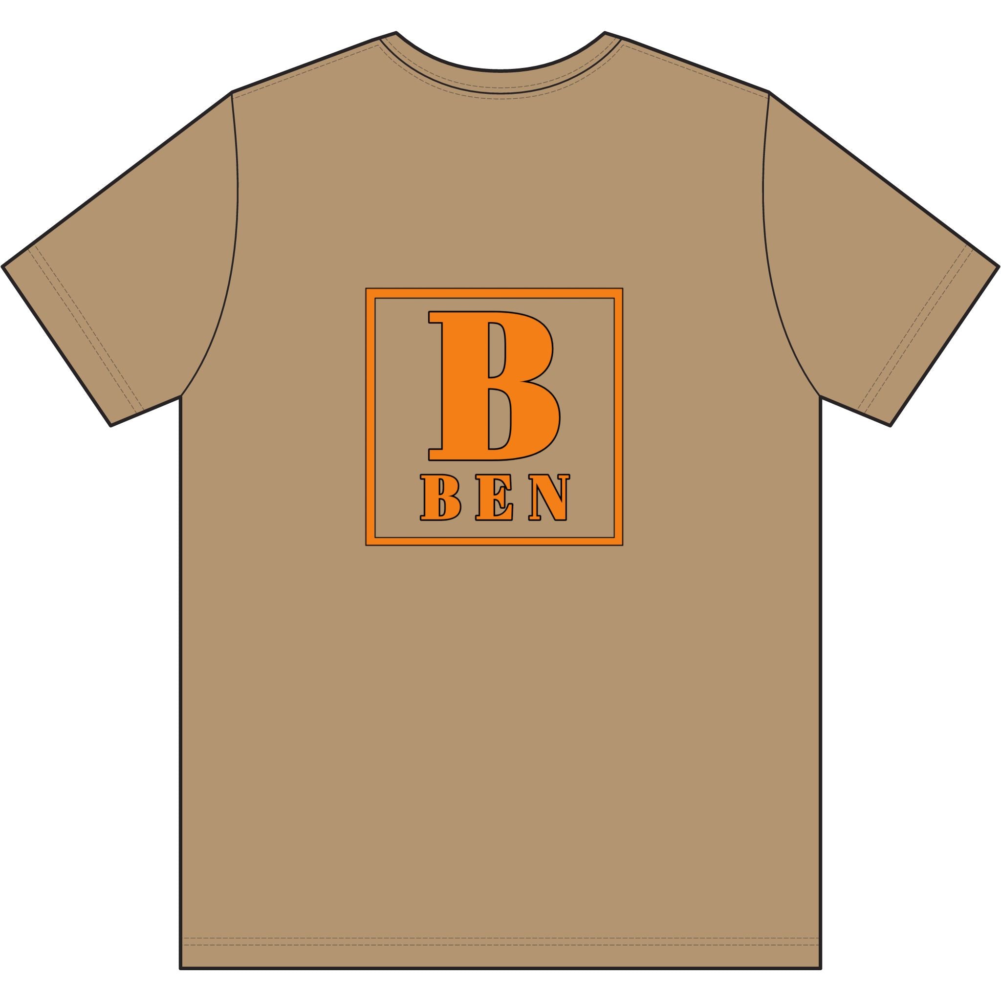 Ben Monogram T-Shirt — Personalized Initial Graphic Tee