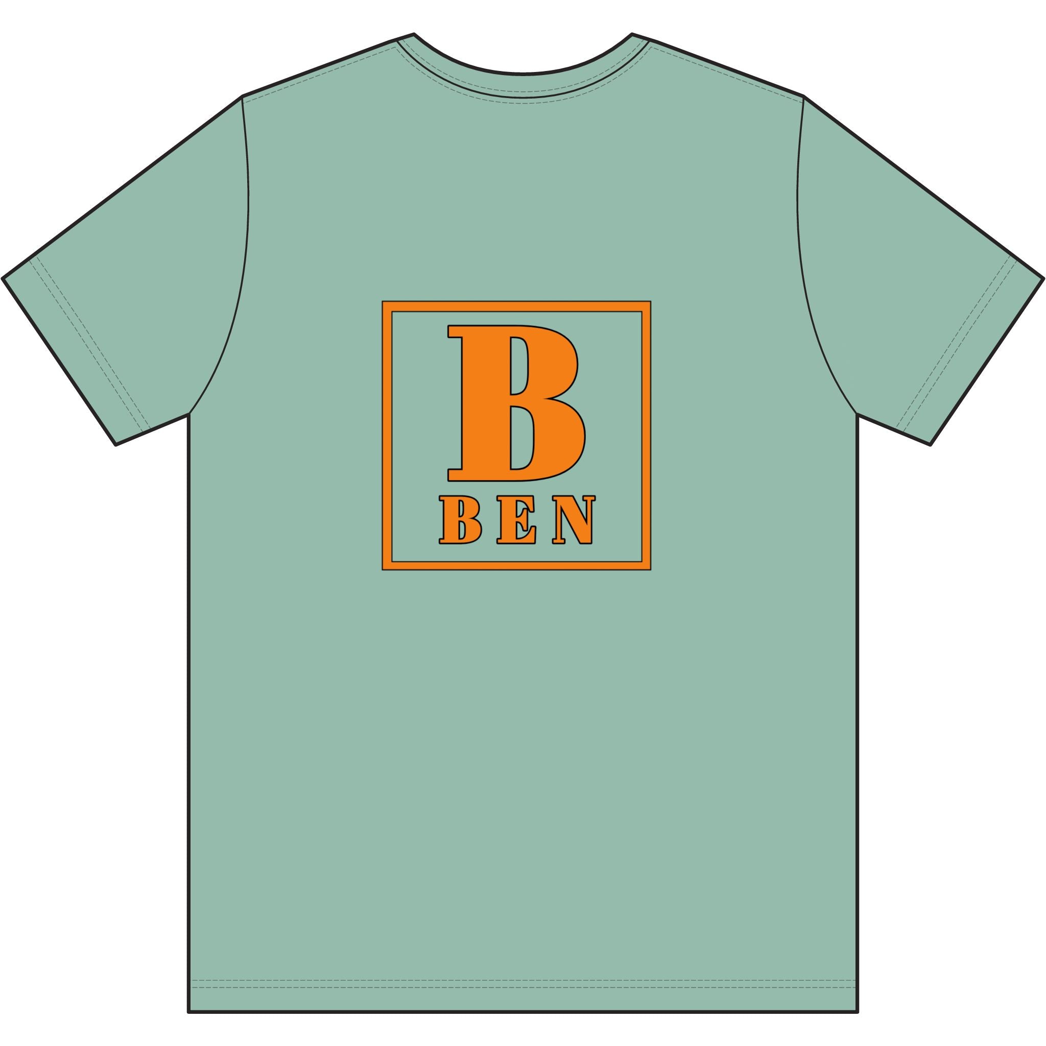 Ben Monogram T-Shirt — Personalized Initial Graphic Tee