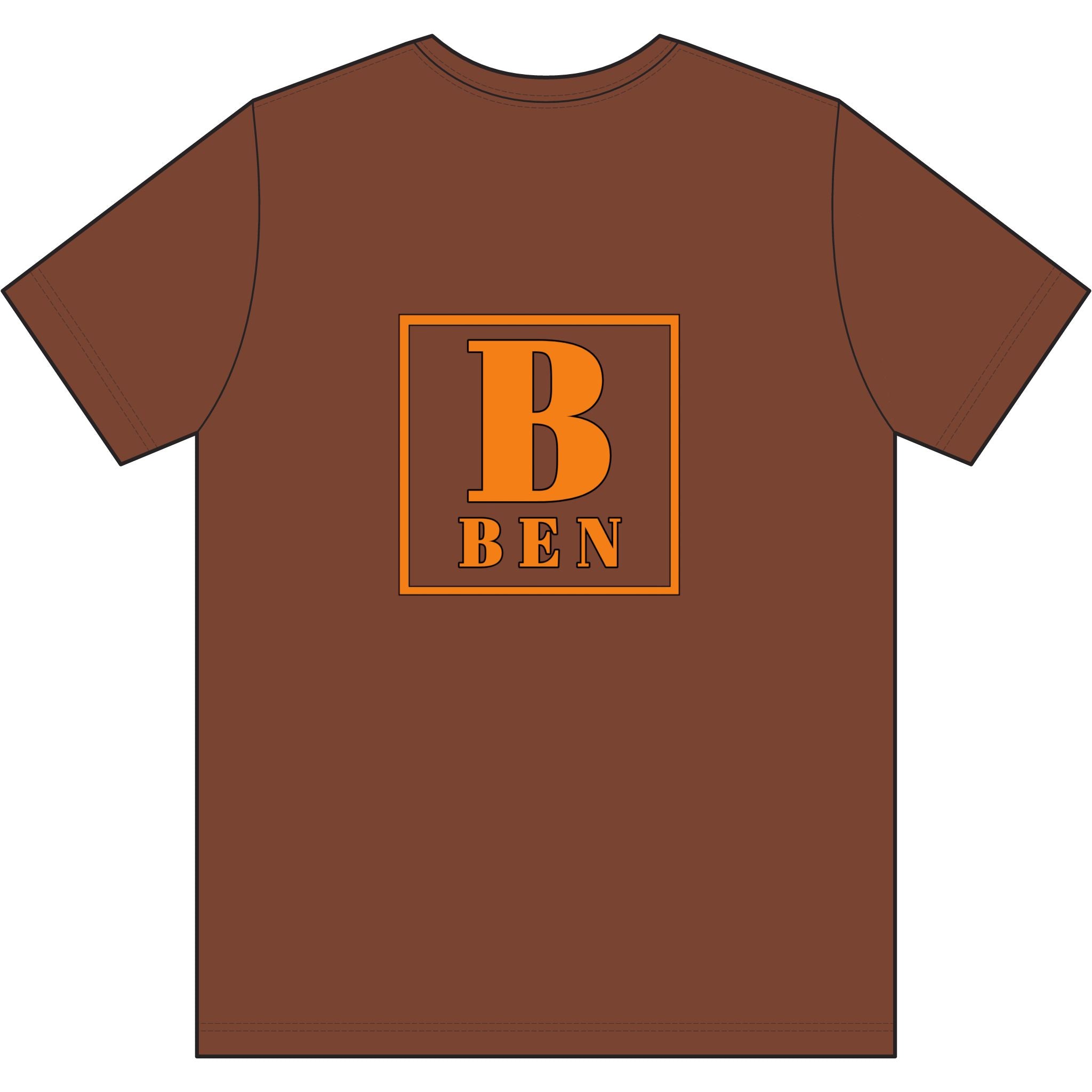Ben Monogram T-Shirt — Personalized Initial Graphic Tee