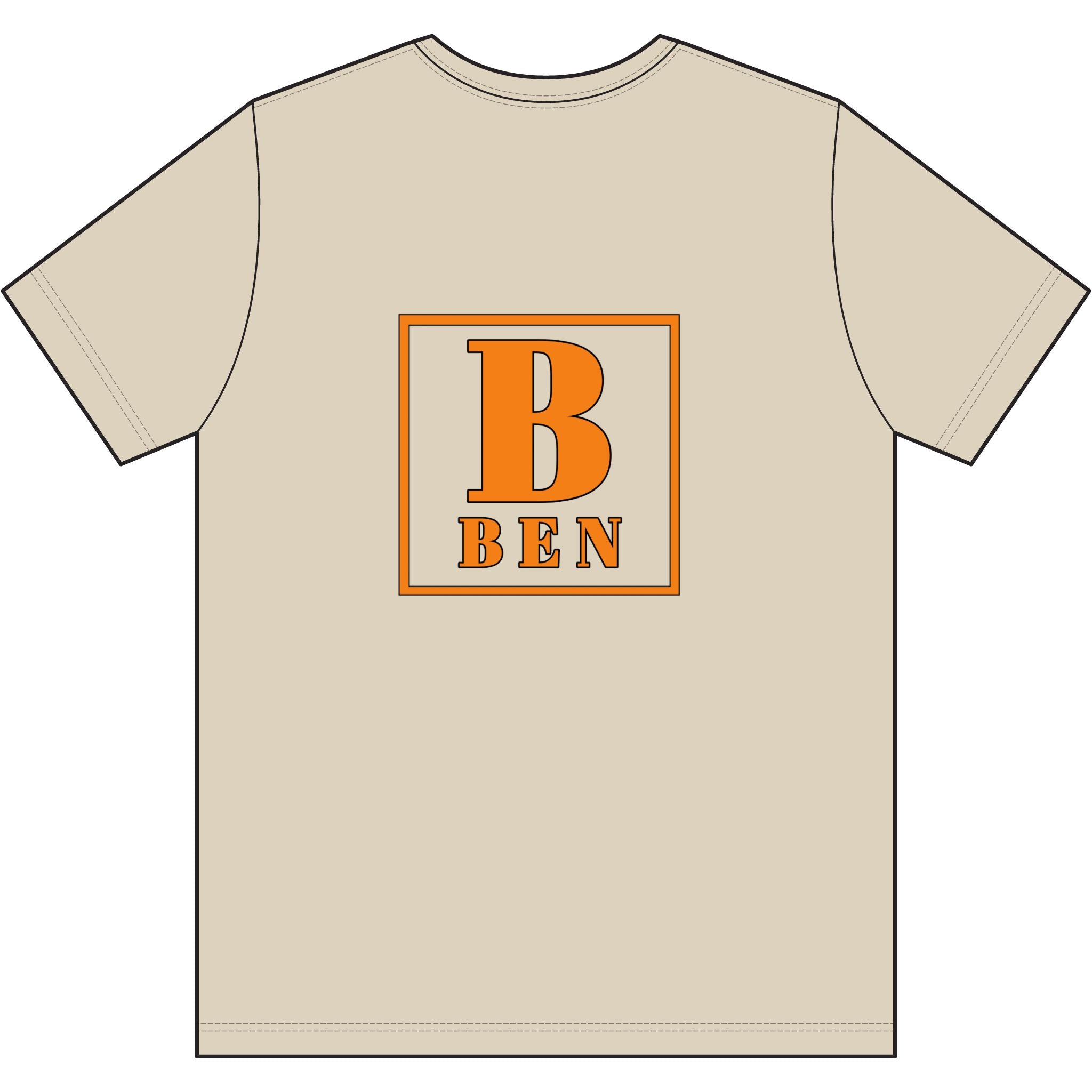 Ben Monogram T-Shirt — Personalized Initial Graphic Tee