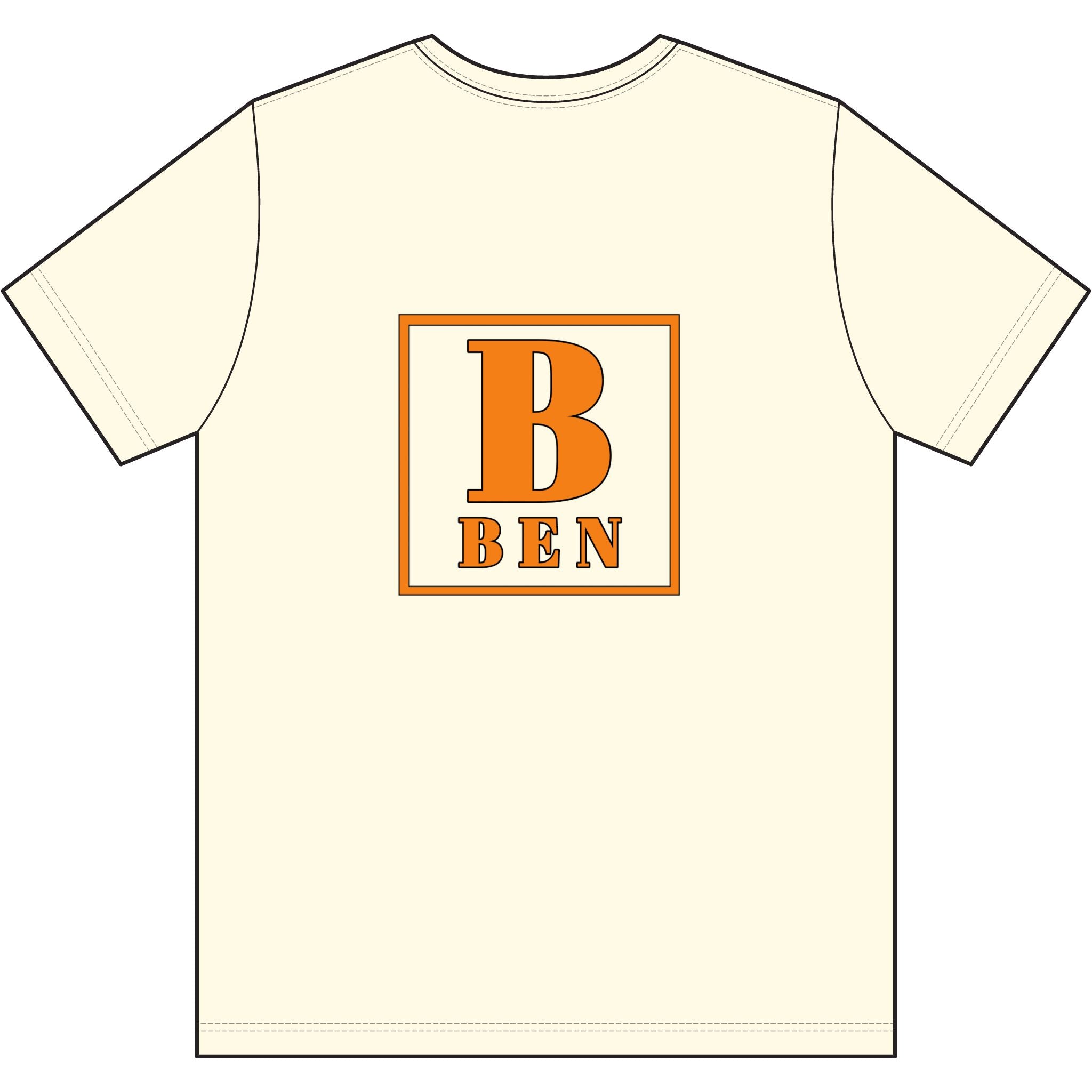 Ben Monogram T-Shirt — Personalized Initial Graphic Tee