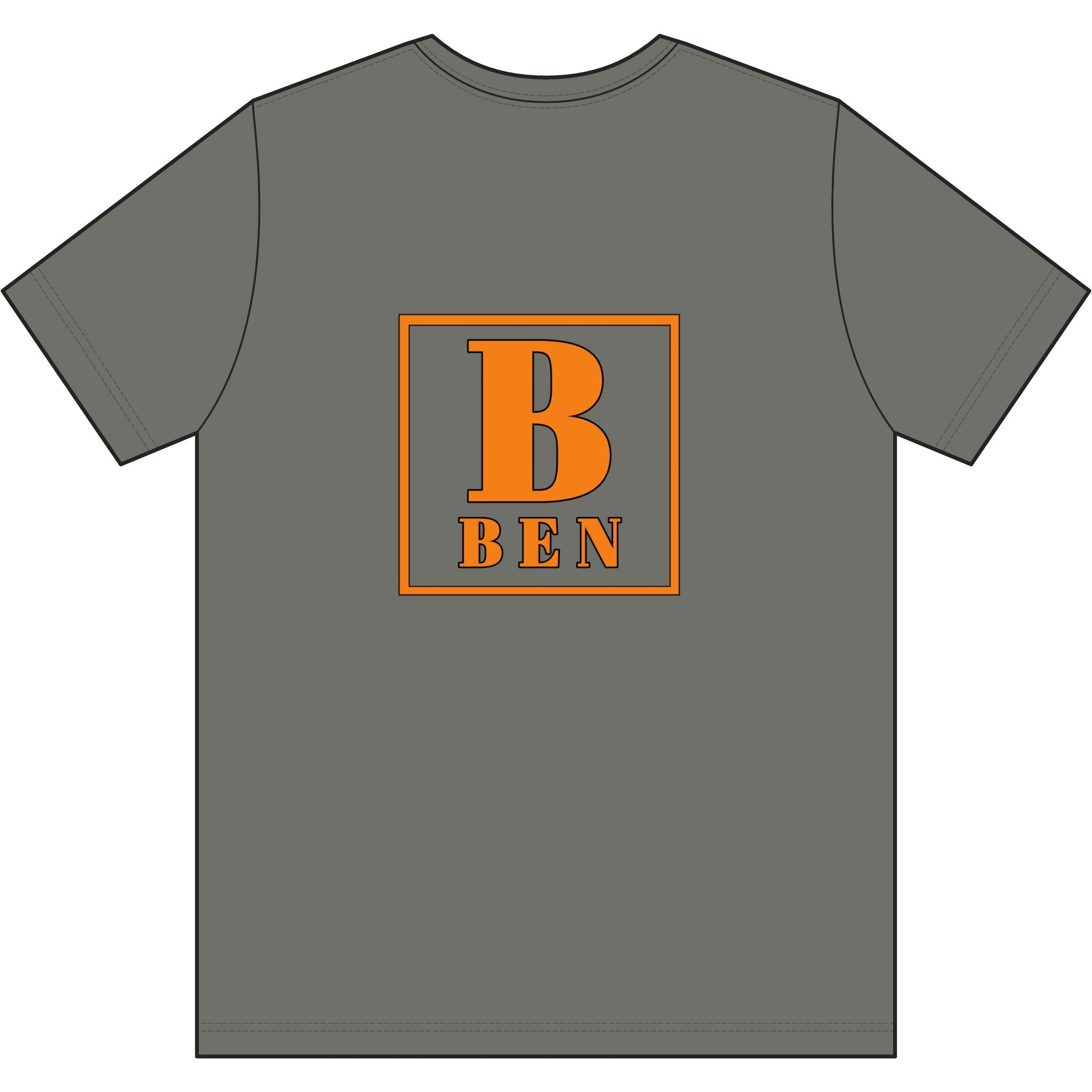 Ben Monogram T-Shirt — Personalized Initial Graphic Tee