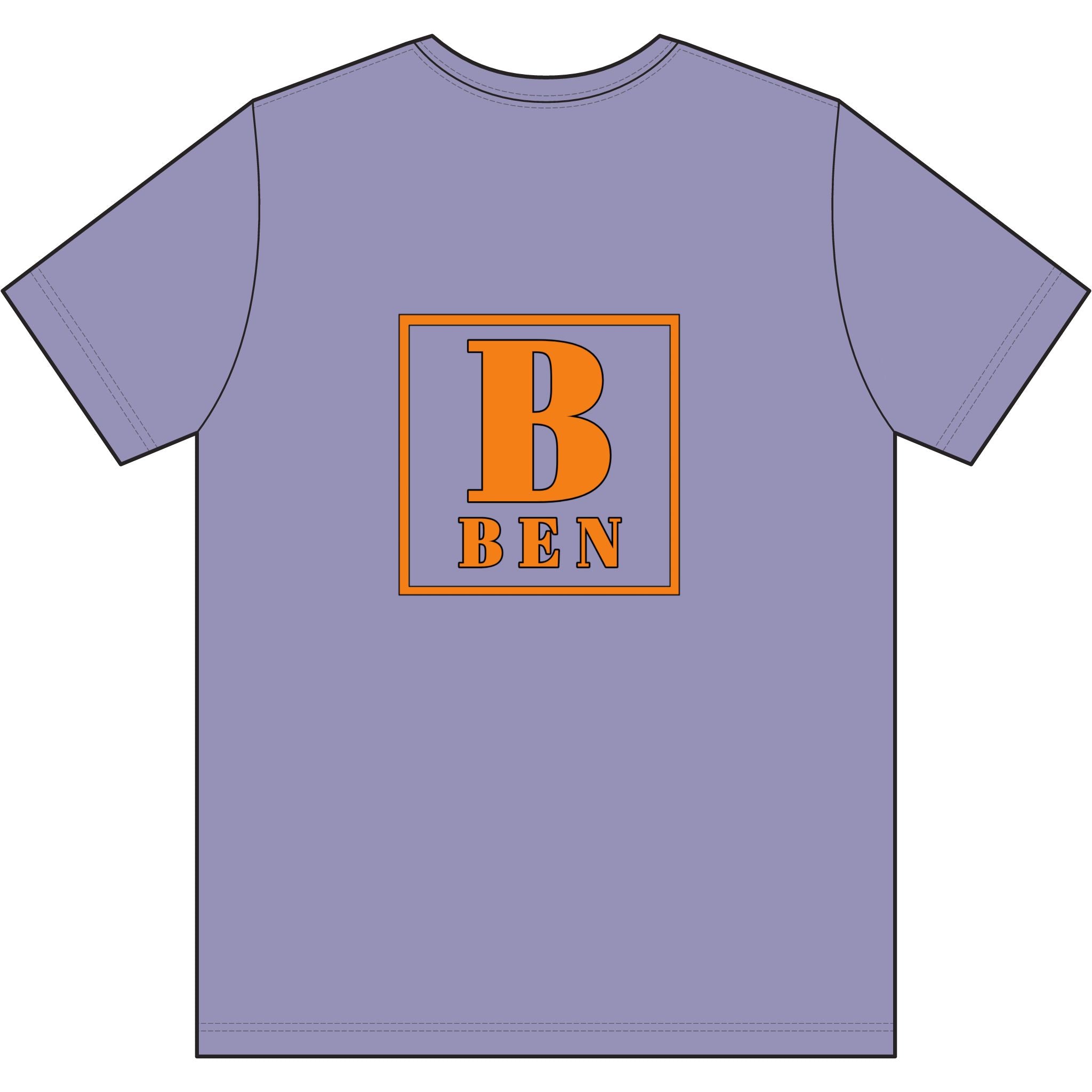 Ben Monogram T-Shirt — Personalized Initial Graphic Tee