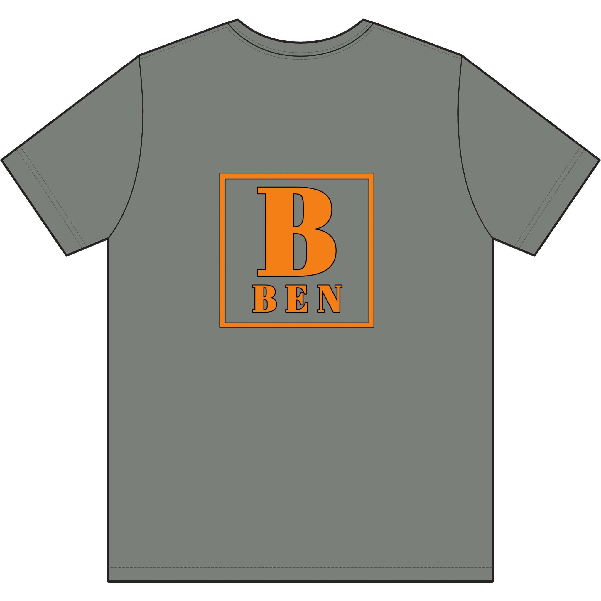 Ben Monogram T-Shirt — Personalized Initial Graphic Tee