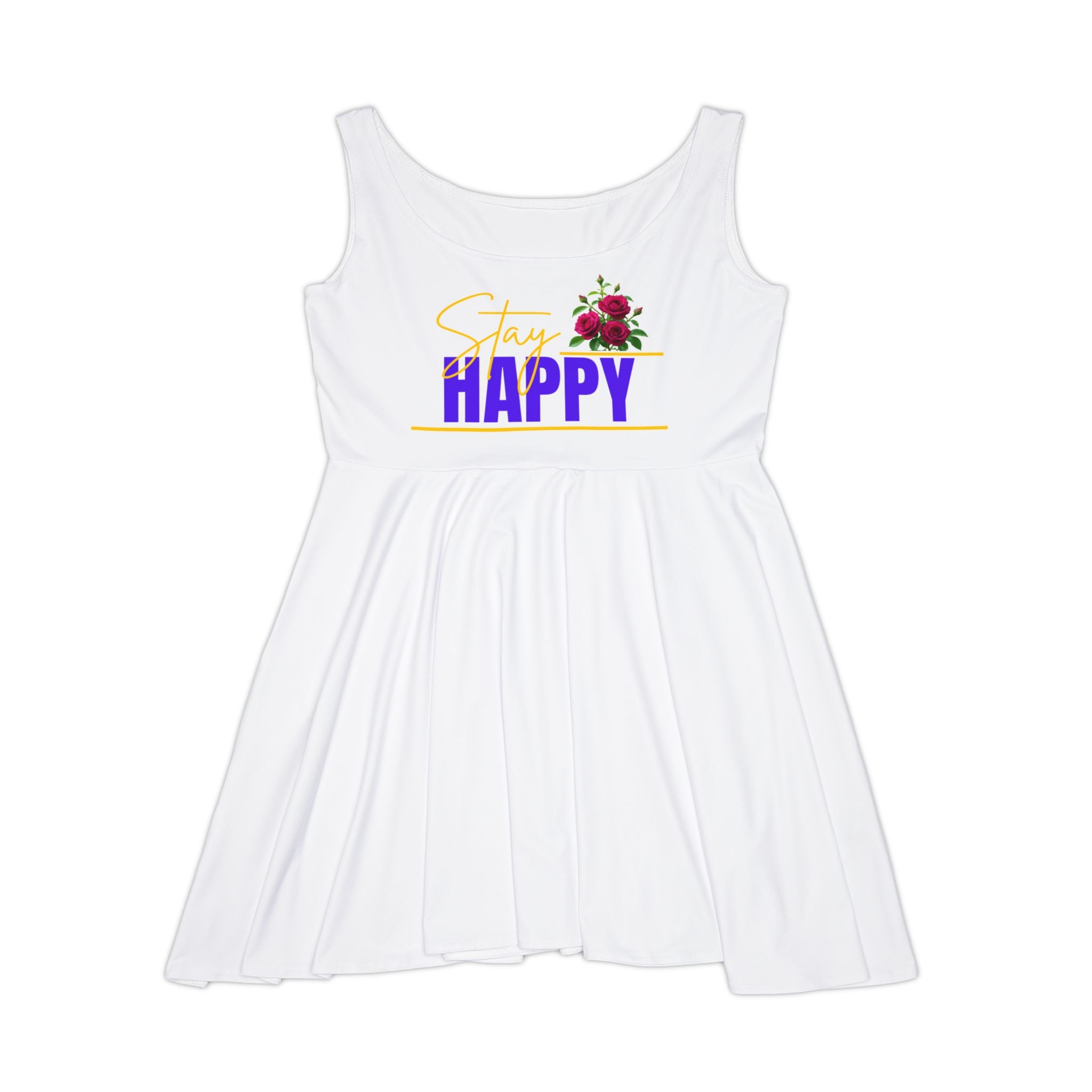 Stay Happy Floral Skater Dress