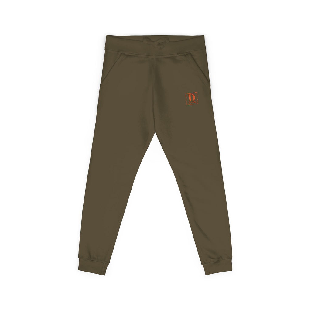 Embroidered Minimal Logo Fleece Sweatpants — Cozy Casual Lounge Joggers