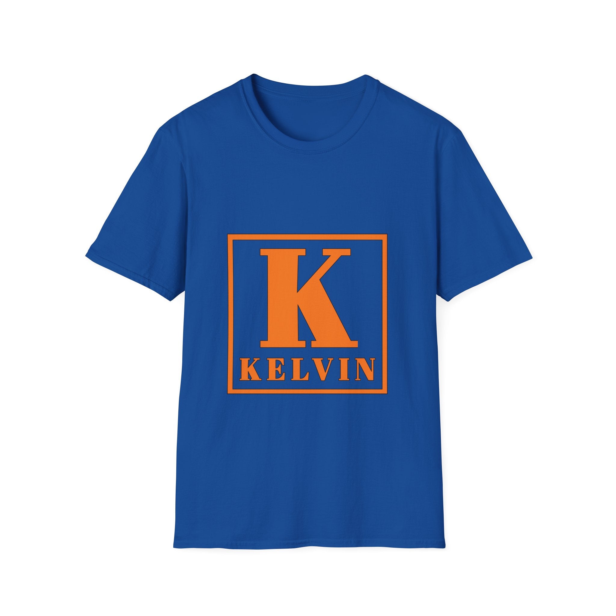 Kelvin Monogram T-Shirt — Bold Orange 'K' Initial Tee