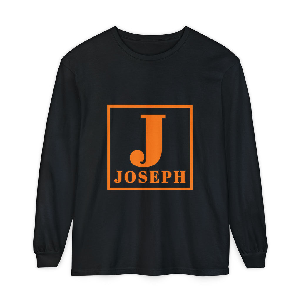 Personalized 'J' Name Long Sleeve Tee — Joseph Initial Graphic