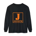 Personalized 'J' Name Long Sleeve Tee — Joseph Initial Graphic
