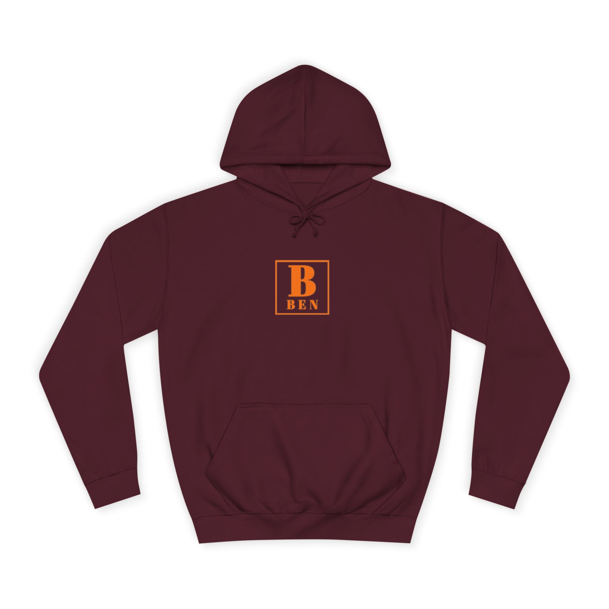 Initial Monogram Hoodie — Custom 'B BEN' College-Style Pullover