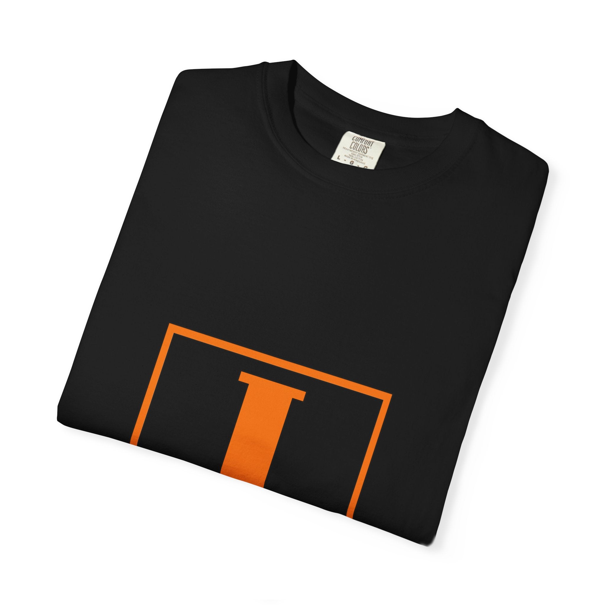 Innocent Letterbox T-Shirt — Bold Orange 'I' Graphic Tee
