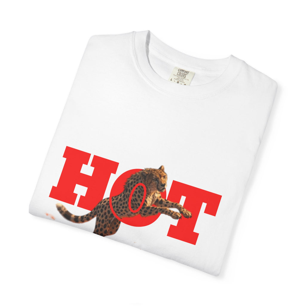 Hot Speed Graphic Tee — Retro Cat on Pizza Skateboard Shirt