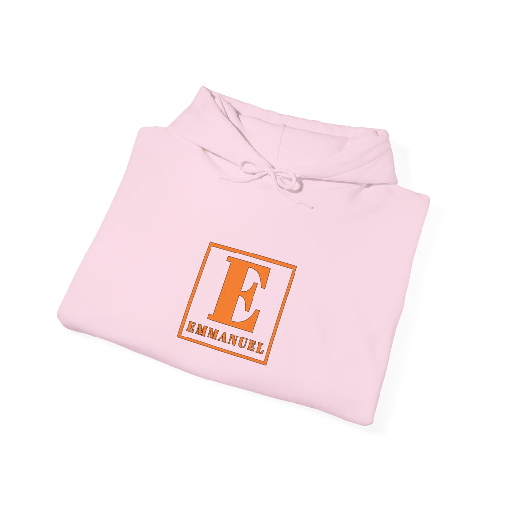 Emmanuel Monogram Hoodie – Orange Block Letter E Sweatshirt
