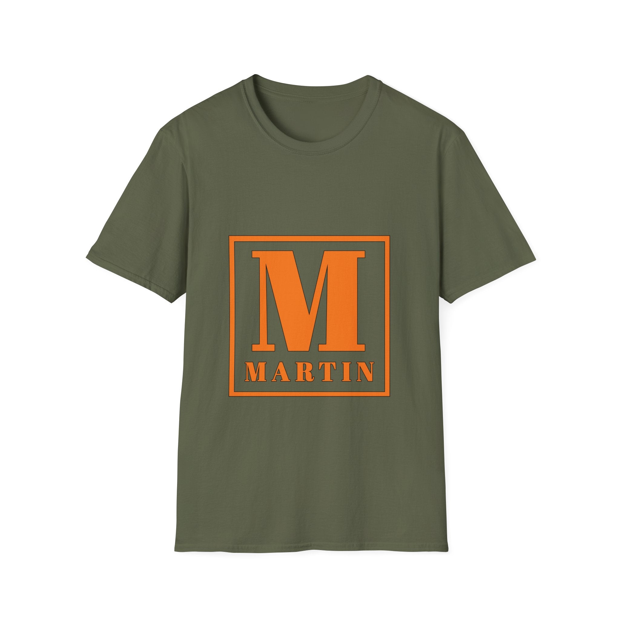 Monogram M Martin T‑Shirt — Orange Block Initial Tee