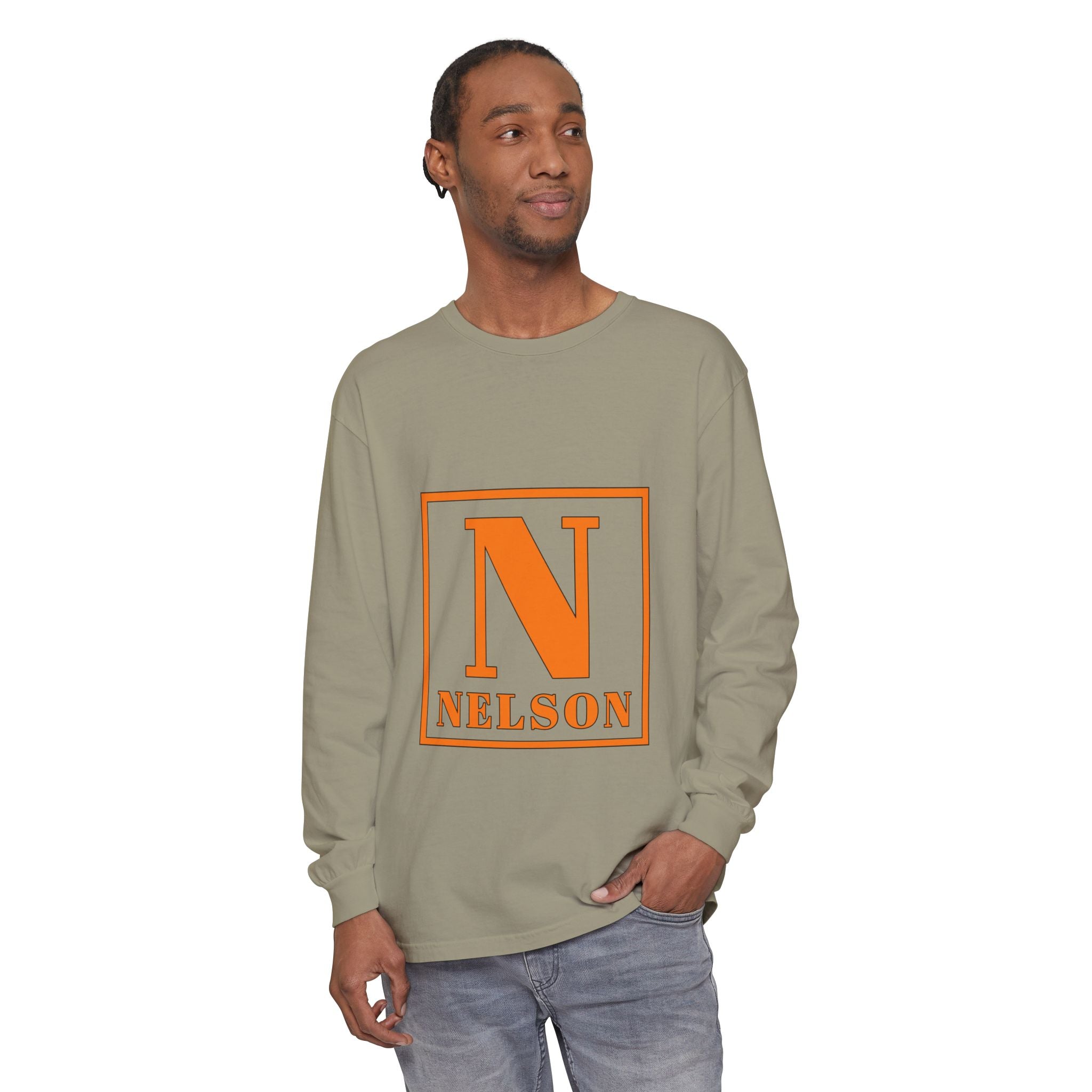 Nelson Monogram Long Sleeve T‑Shirt