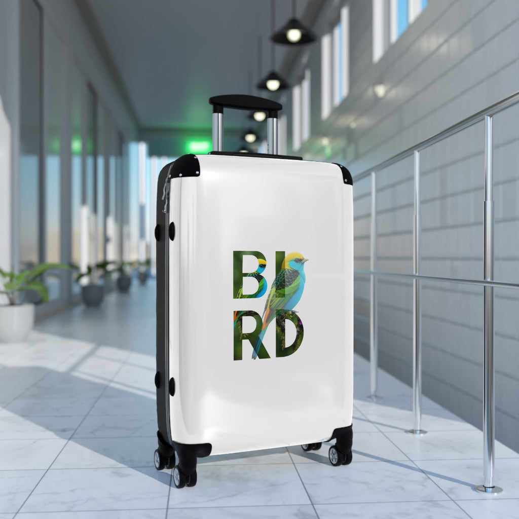 Bird Typography Carry-On Suitcase – Colorful Nature Travel Luggage