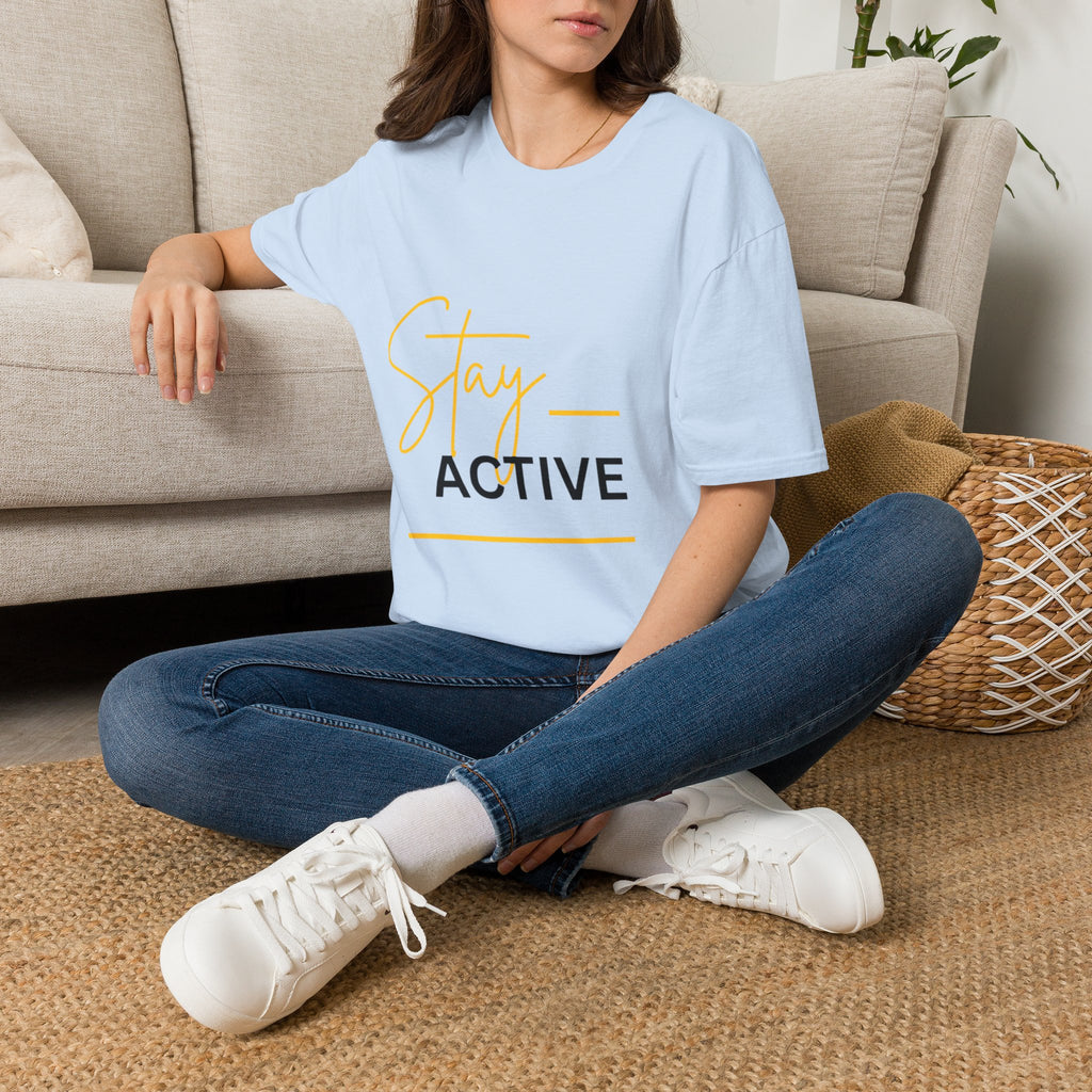 Stay Active T-Shirt — Motivational Fitness Tee