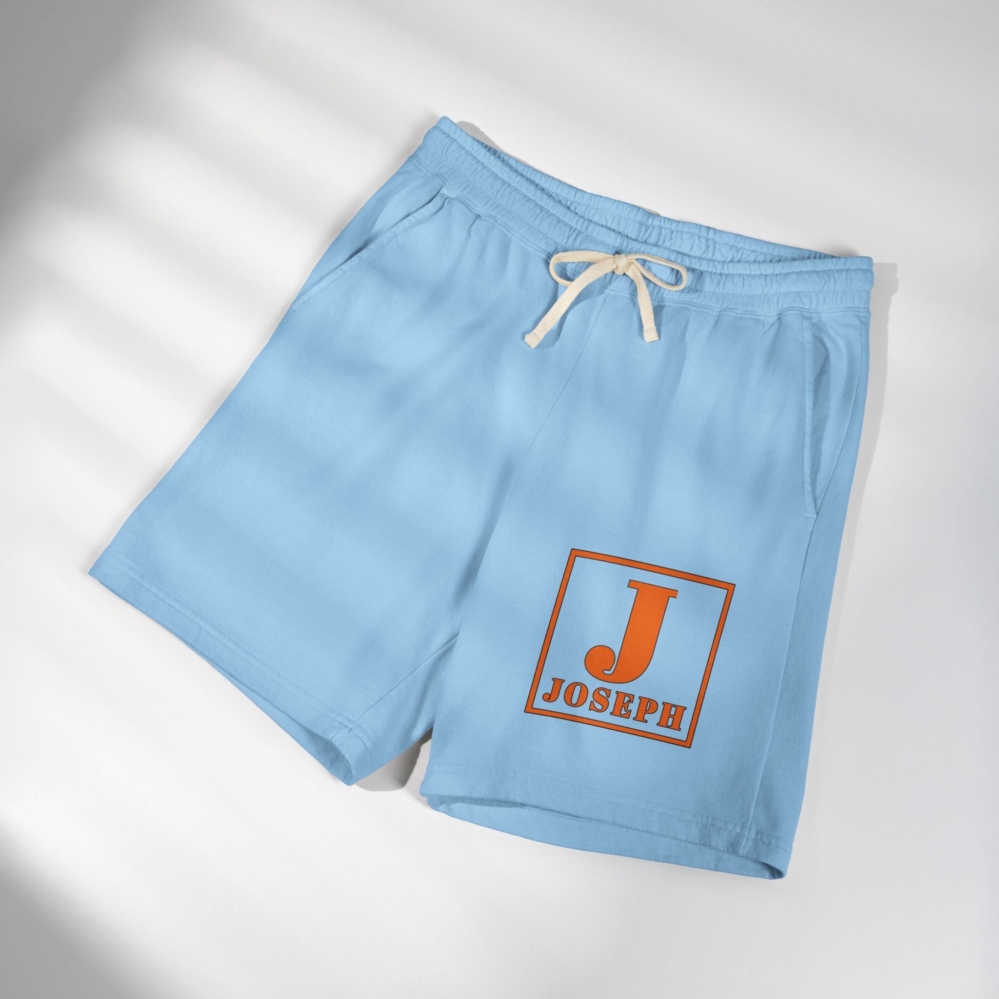 Personalized Initial 'J' Sweat Shorts — Custom Name Joseph Fleece