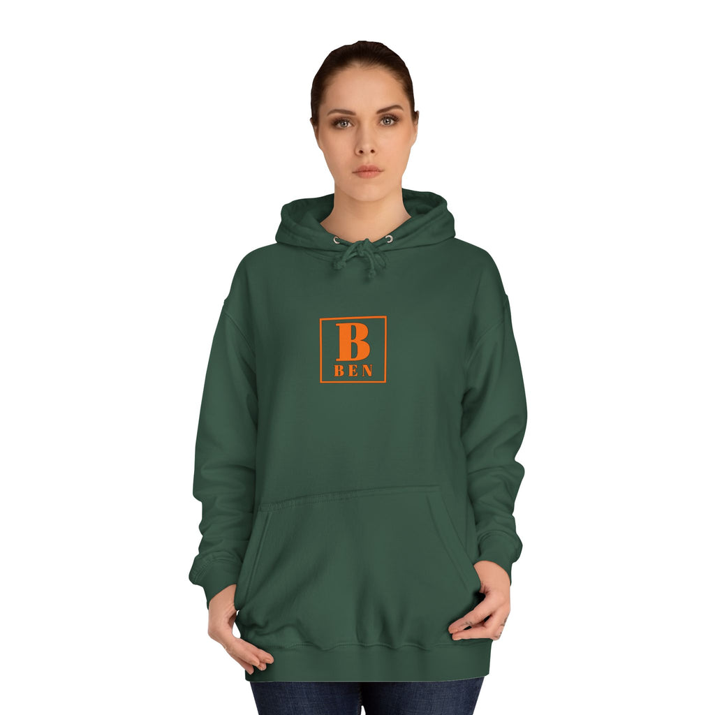 Initial Monogram Hoodie — Custom 'B BEN' College-Style Pullover