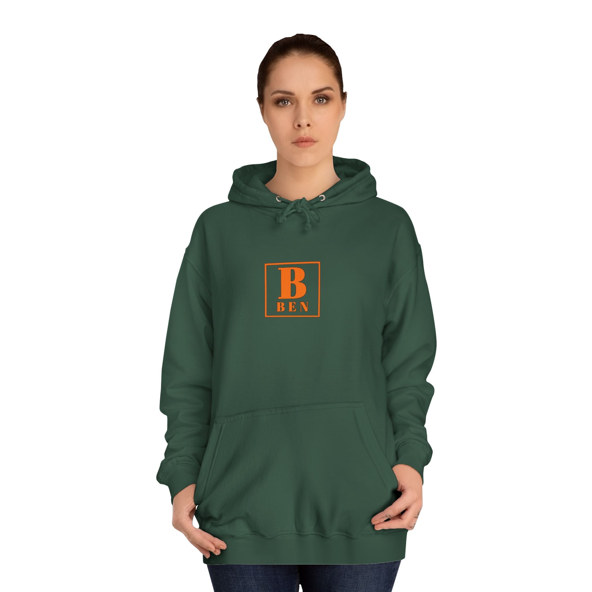 Initial Monogram Hoodie — Custom 'B BEN' College-Style Pullover