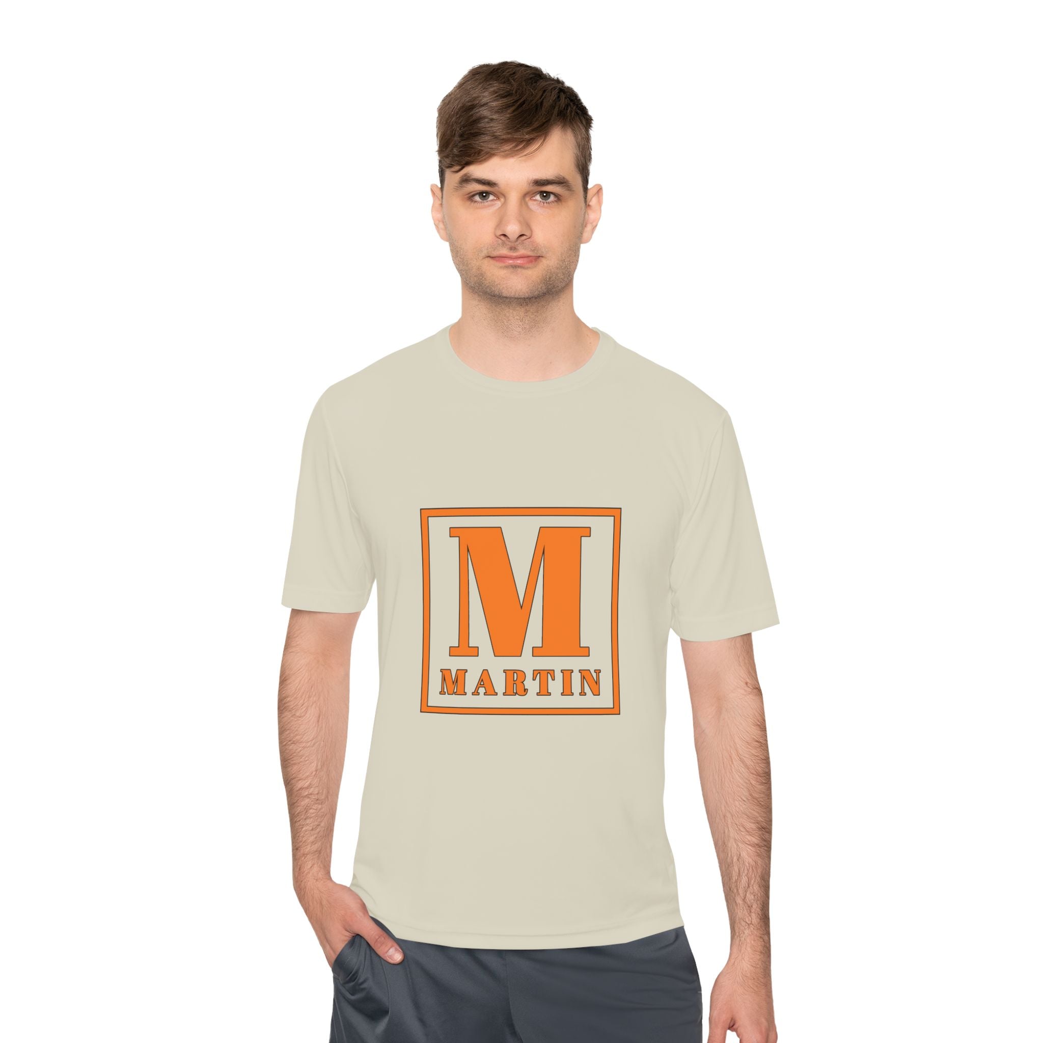Personalized 'M' Monogram Tee — Martin Initial Square Graphic