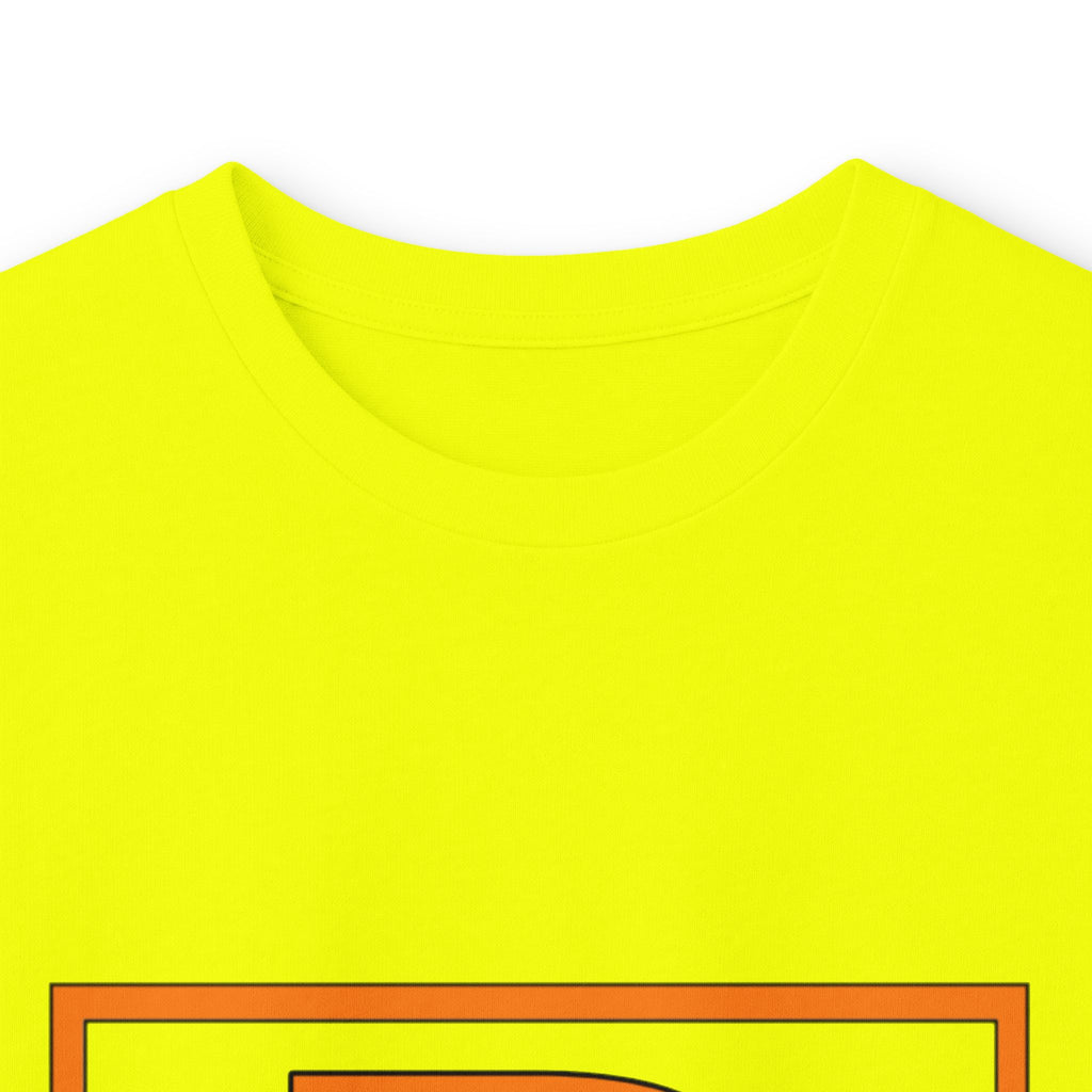 Ben Monogram Long Sleeve Tee — Orange Block Initial B Shirt
