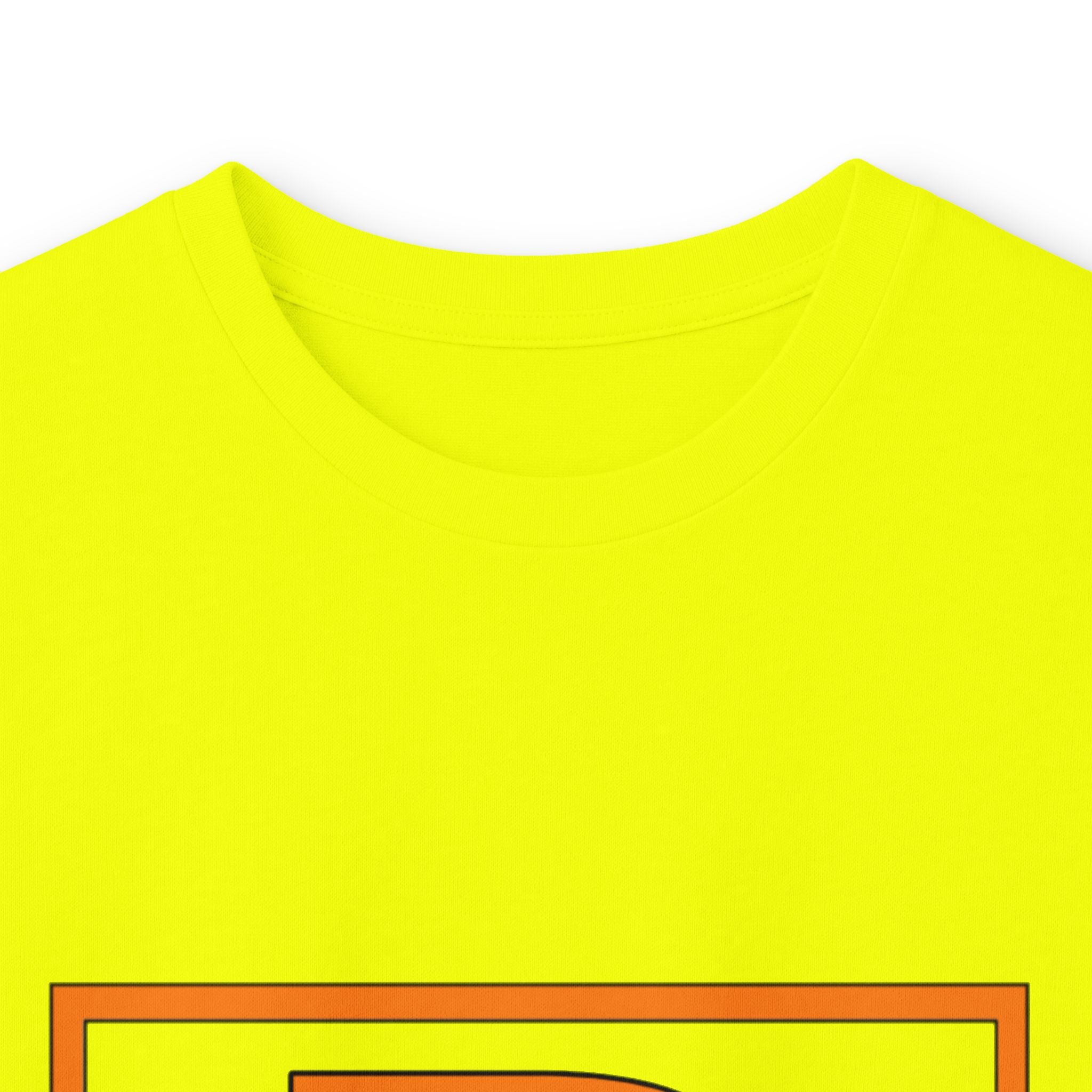 Ben Monogram Long Sleeve Tee — Orange Block Initial B Shirt