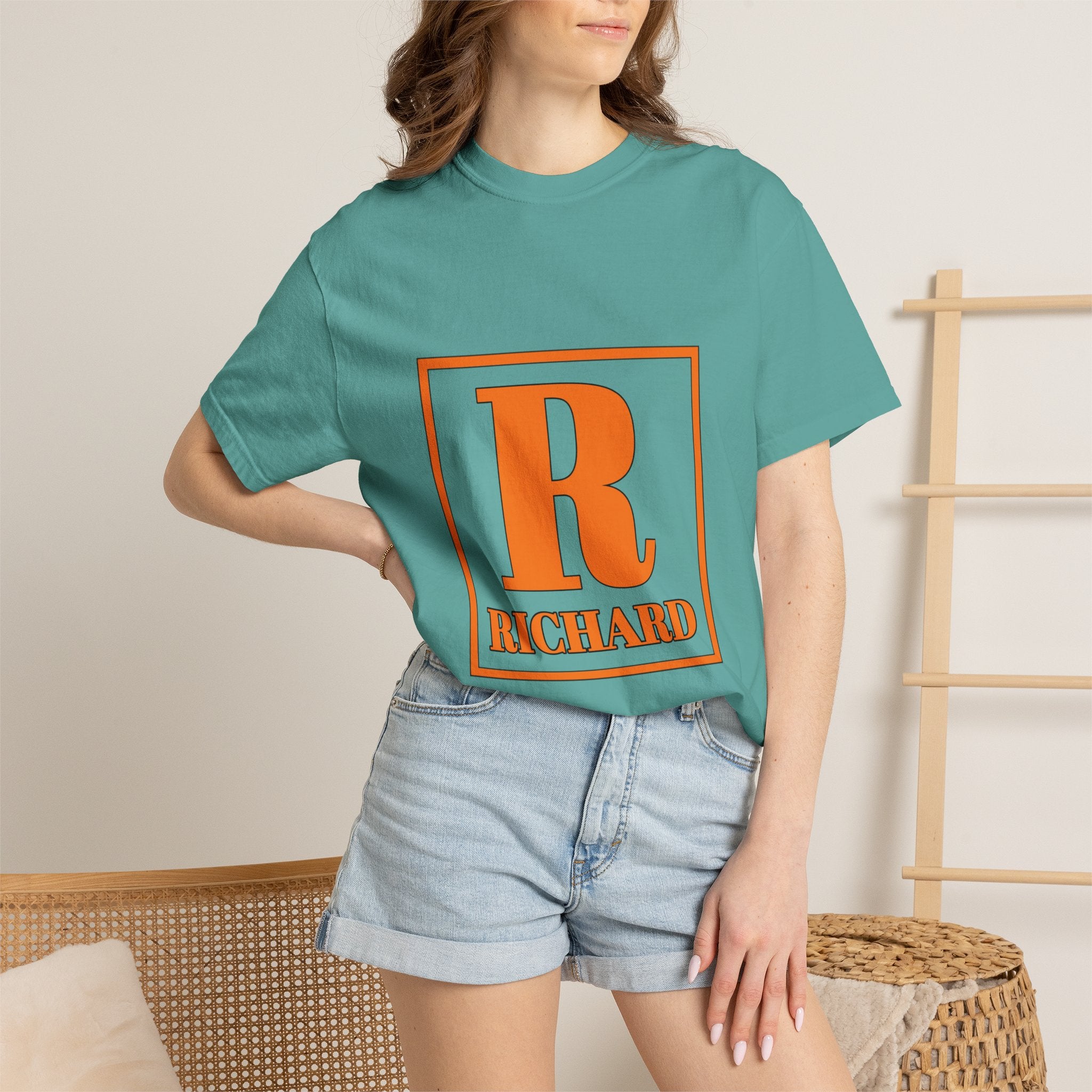 Personalized 'R' Initial T-Shirt — Richard Monogram Tee
