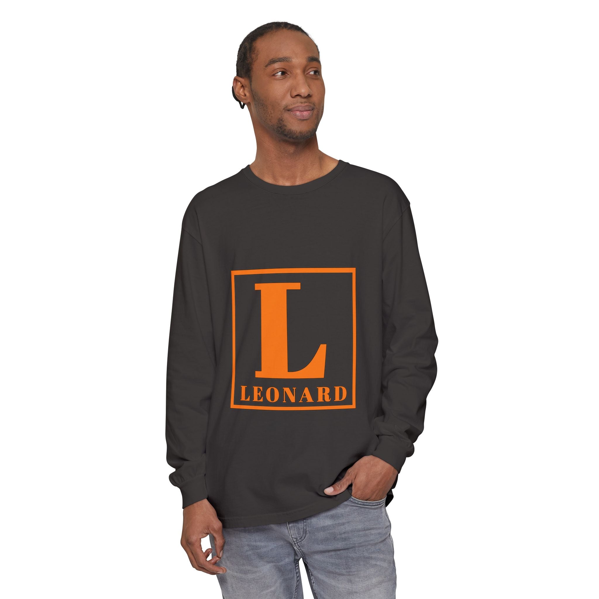 Leonard Monogram Long Sleeve Tee — Personalized Initial L Shirt