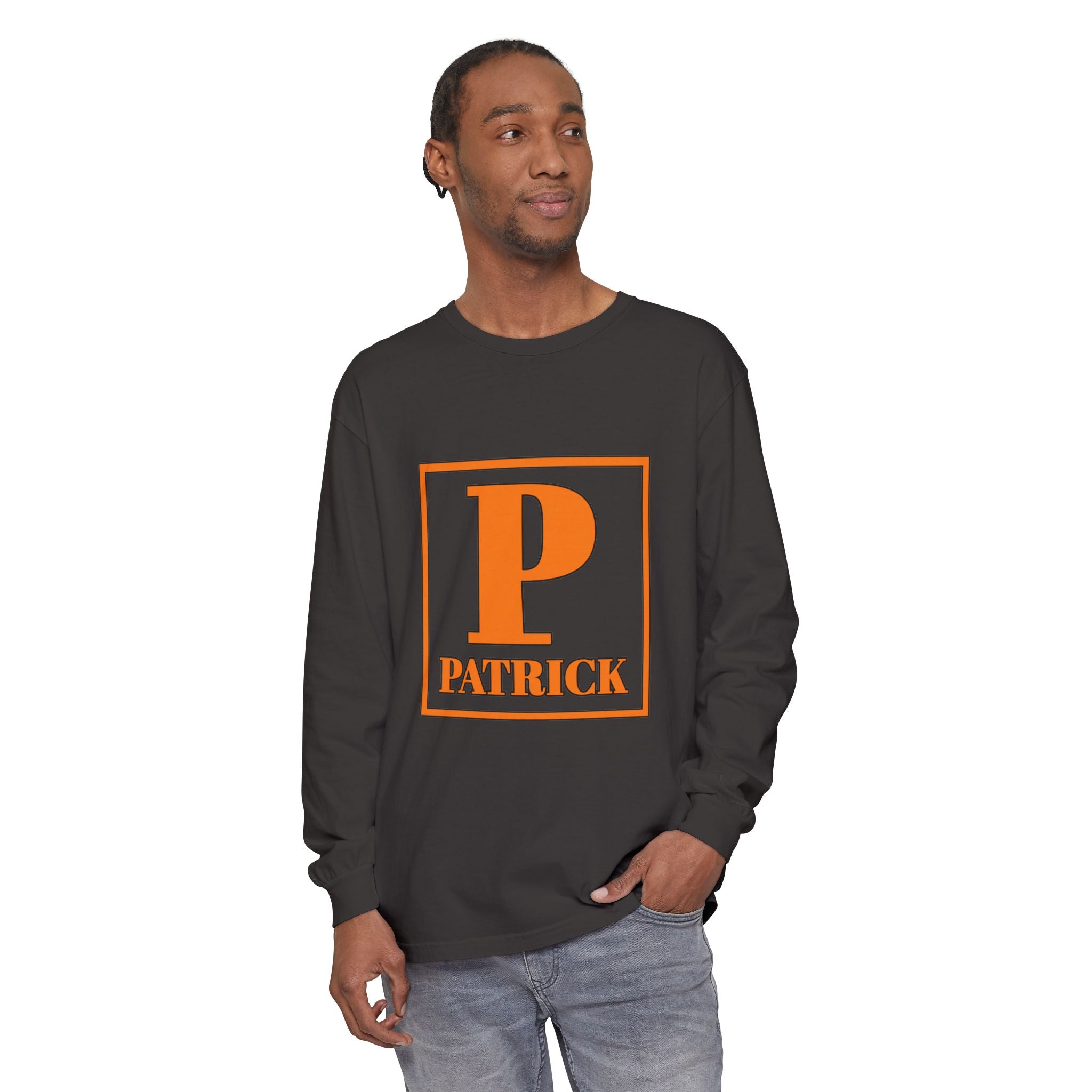 Patrick Monogram Long Sleeve Tee — Personalized Initial P Shirt