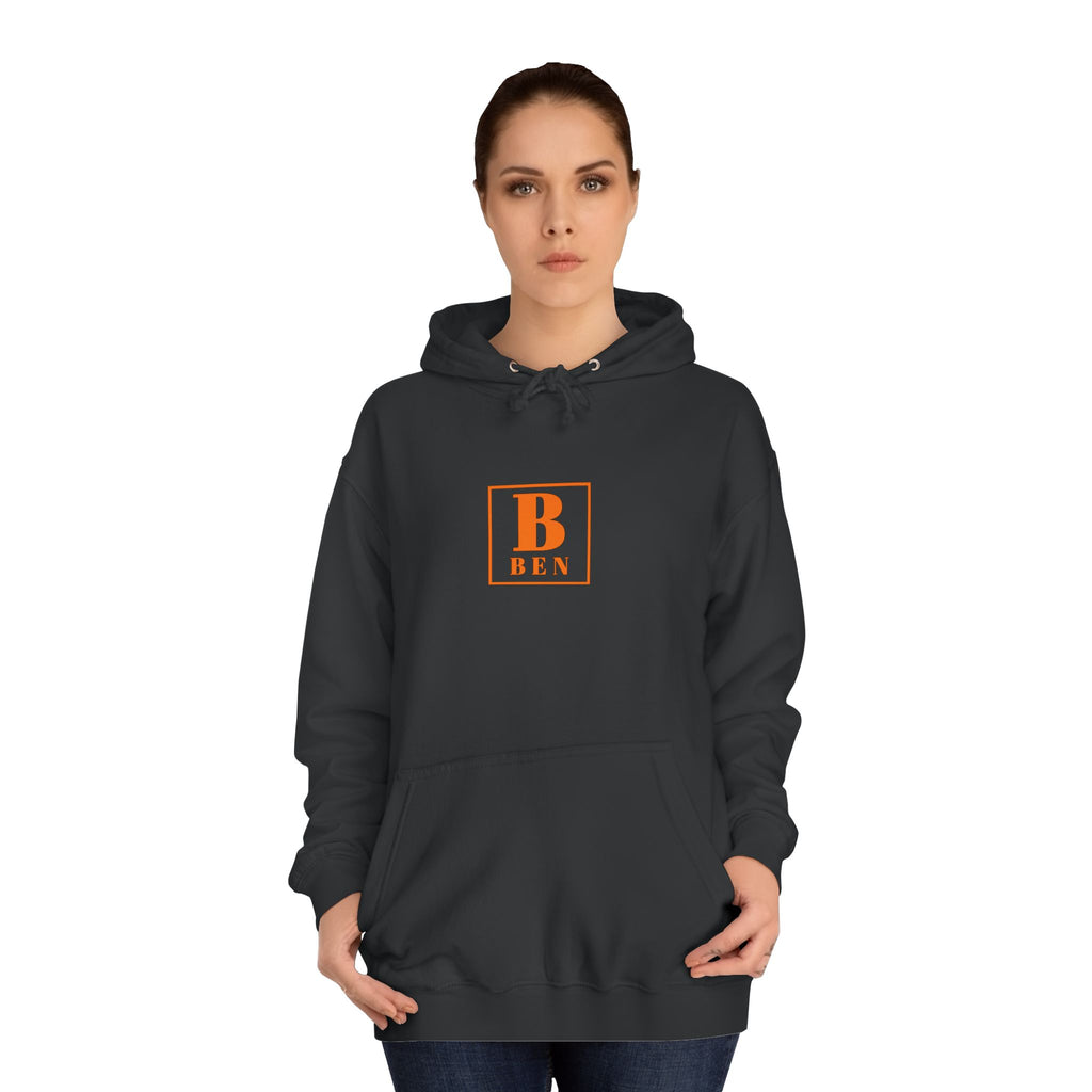 Initial Monogram Hoodie — Custom 'B BEN' College-Style Pullover