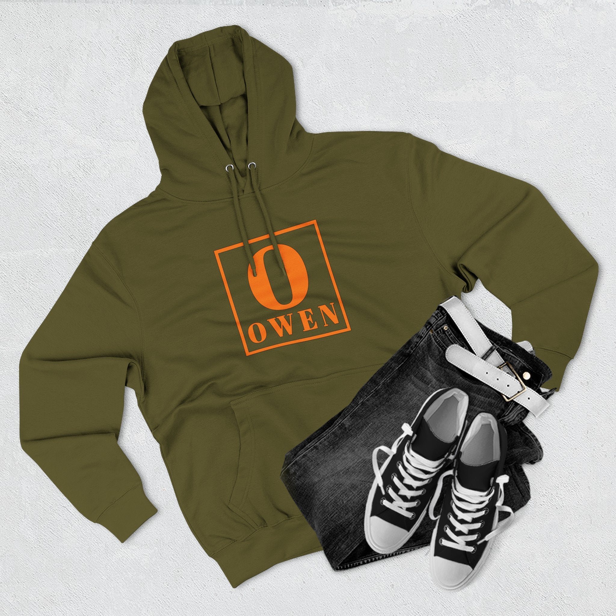 Personalized Initial Hoodie — 'O' Owen Monogram Fleece Hoodie