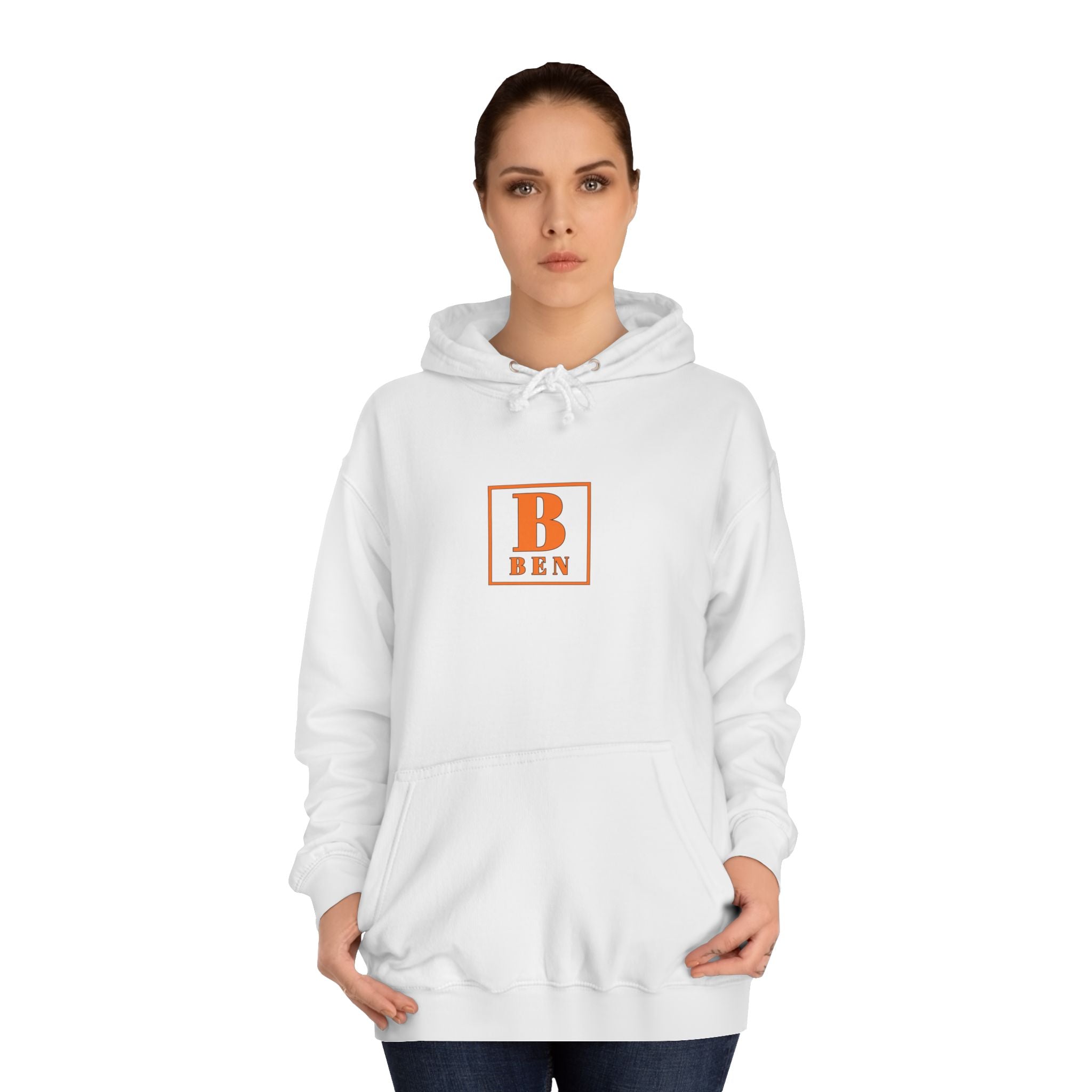 Initial Monogram Hoodie — Custom 'B BEN' College-Style Pullover